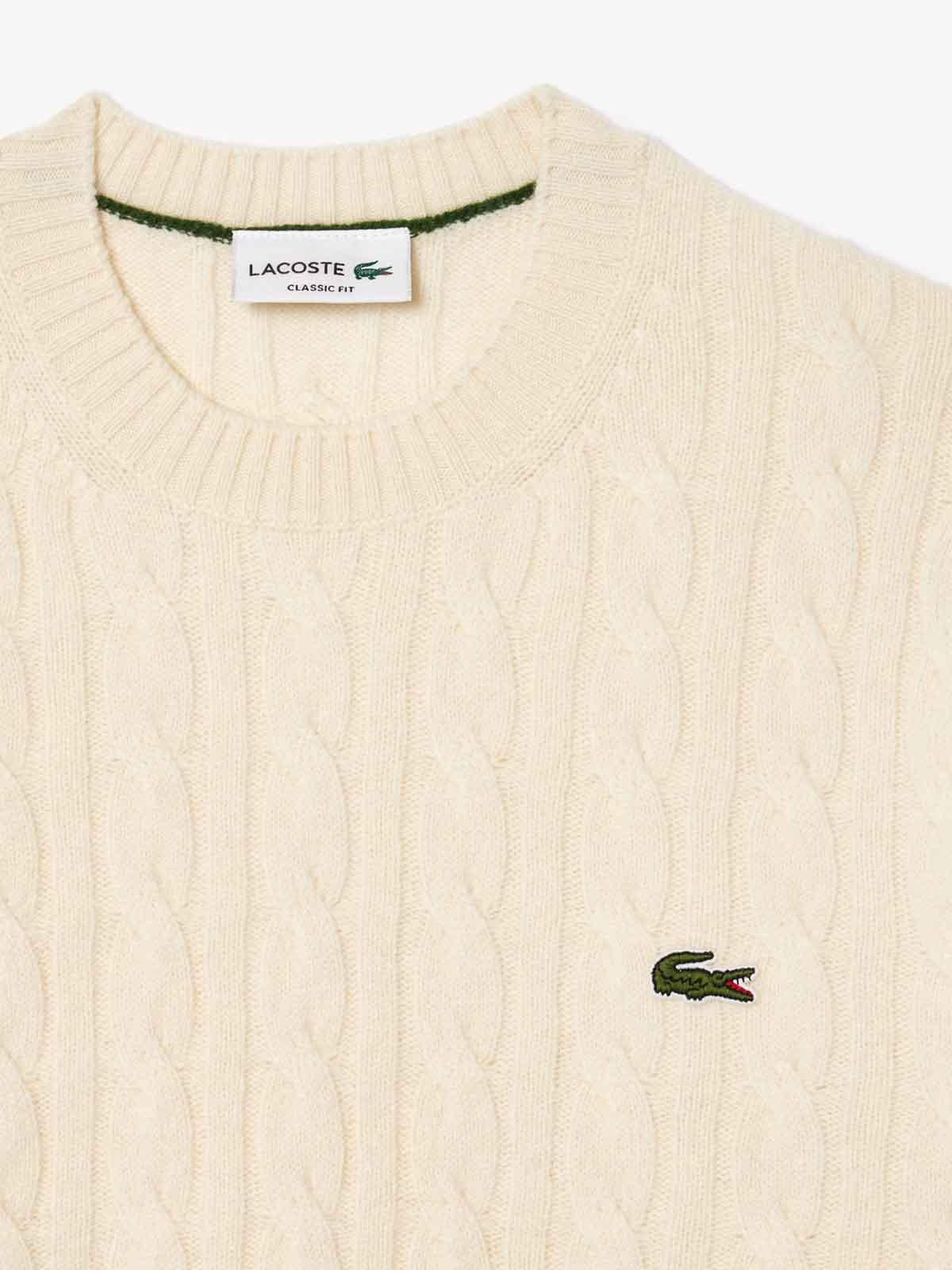 Cable-Knit Crew Neck In Carded Wool AH2924XFJ (LACOSTE / ニット・セーター・カーディガン ) | LACOSTE (ラコステ)(4)