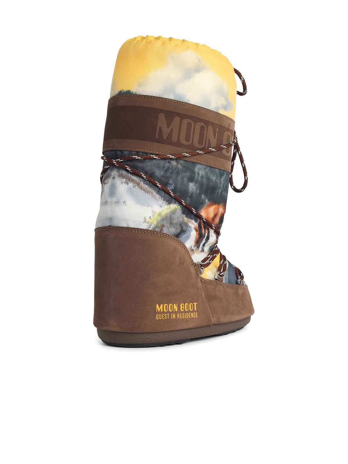 Icon Postcard Brown Nylon And Suede Boots 1403090M062 (MOON BOOT / ブーツ ) | MOON BOOT (ムーンブーツ)(2)