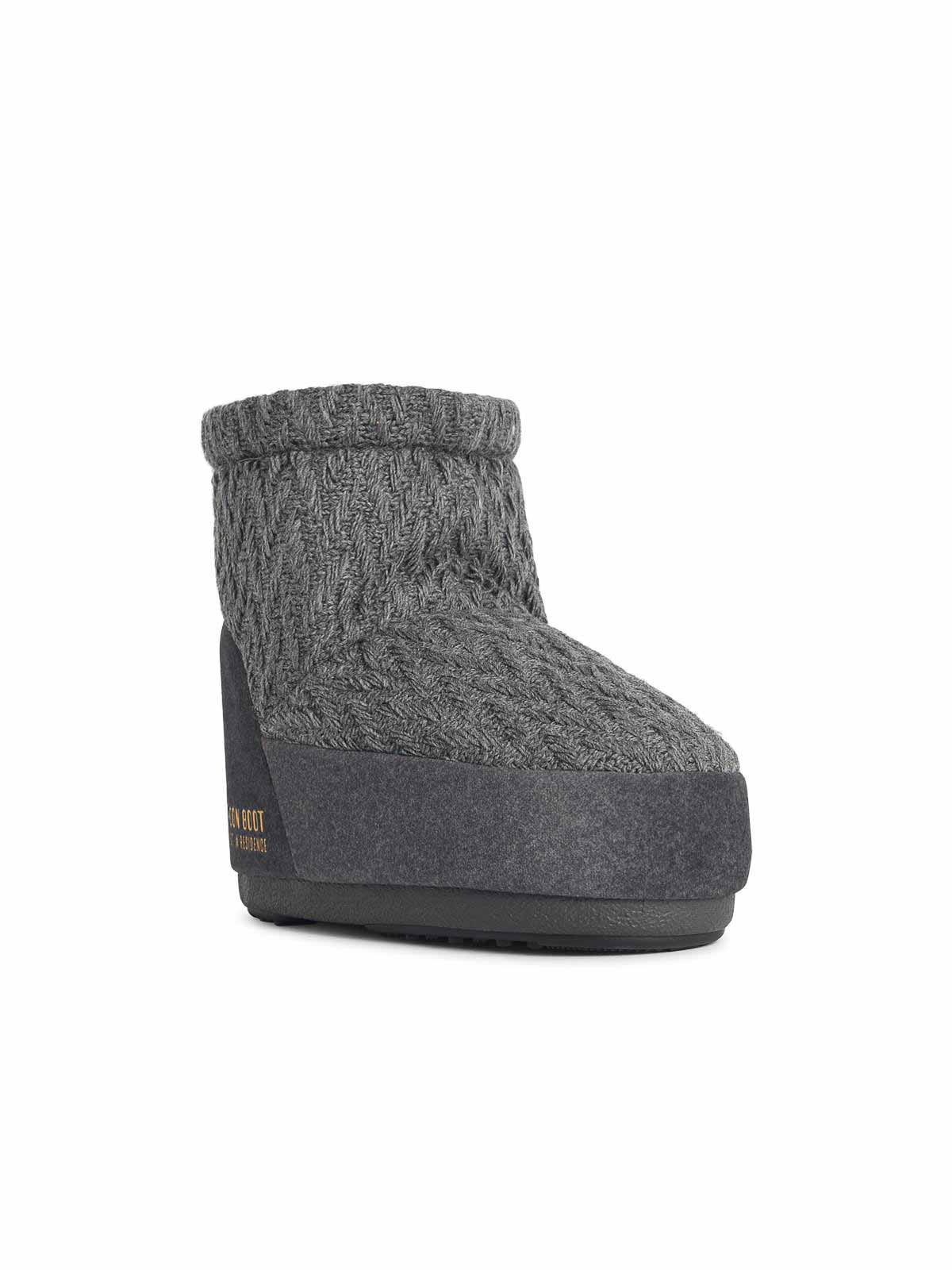 Icon Low Nolace Knit Grey Fabric Boots 1409750H019 (MOON BOOT / ブーツ ) | MOON BOOT (ムーンブーツ)(1)