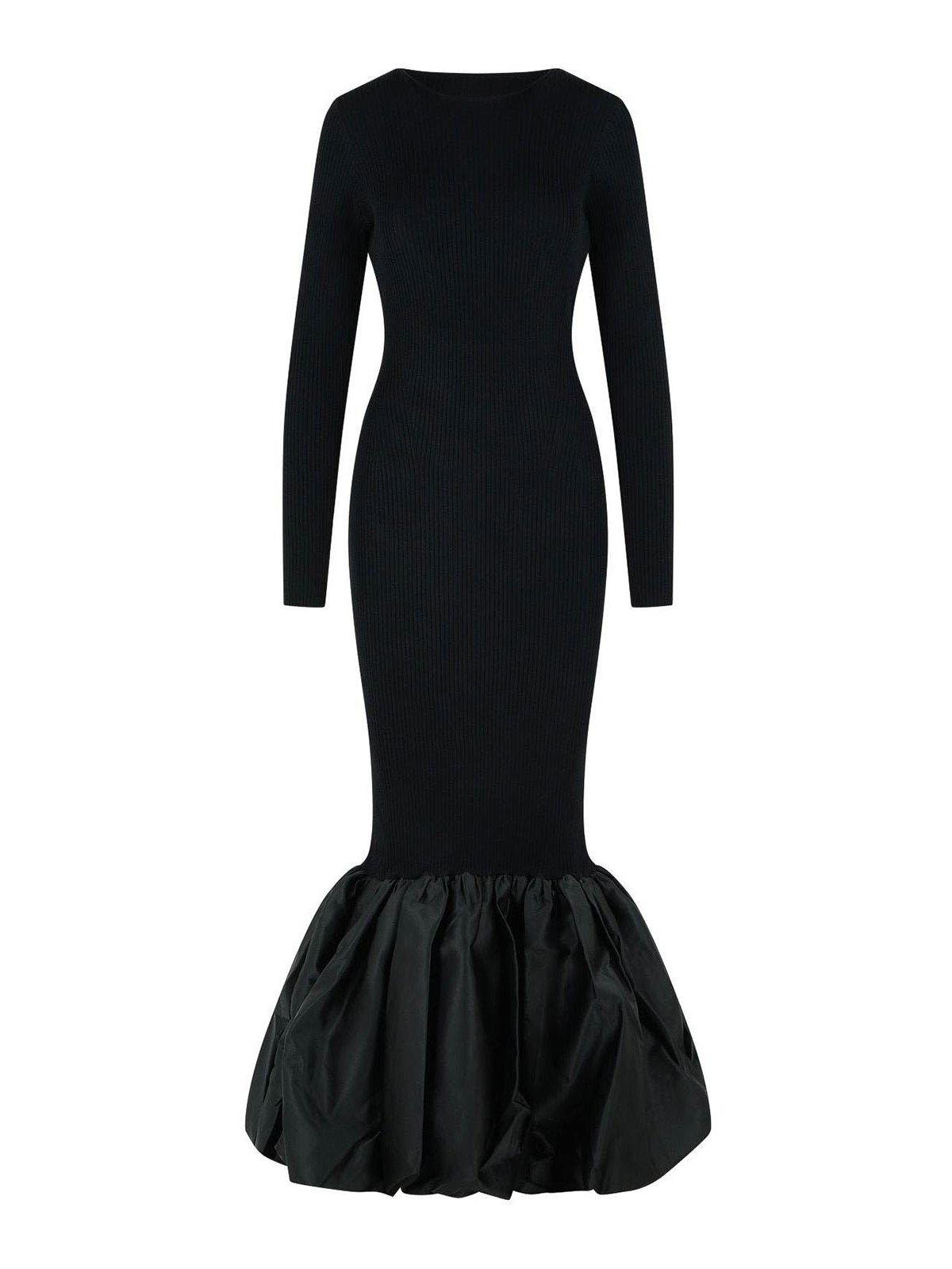 Long Dress In Black Viscose Blend 115244100 (ROTATE / ワンピース・ドレス・オールインワン ) | ROTATE (ロテート)