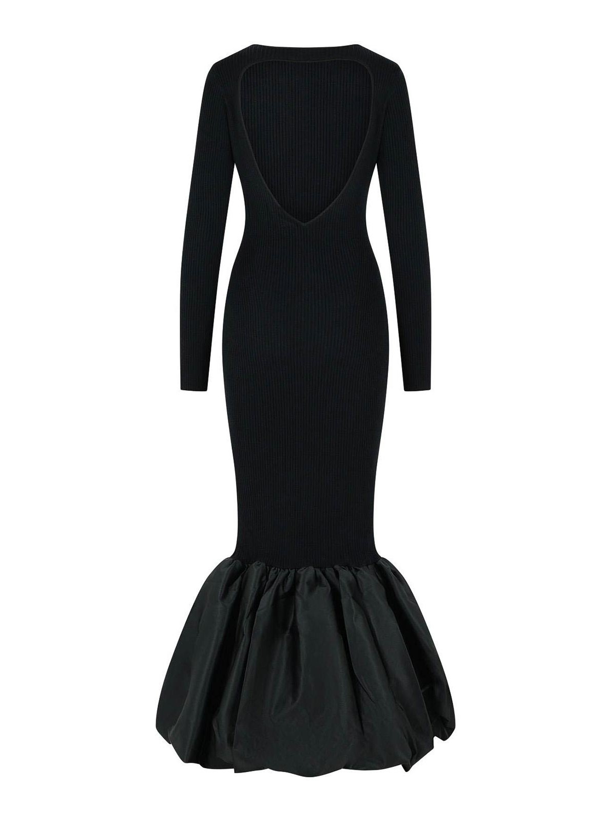 Long Dress In Black Viscose Blend 115244100 (ROTATE / ワンピース・ドレス・オールインワン ) | ROTATE (ロテート)(1)