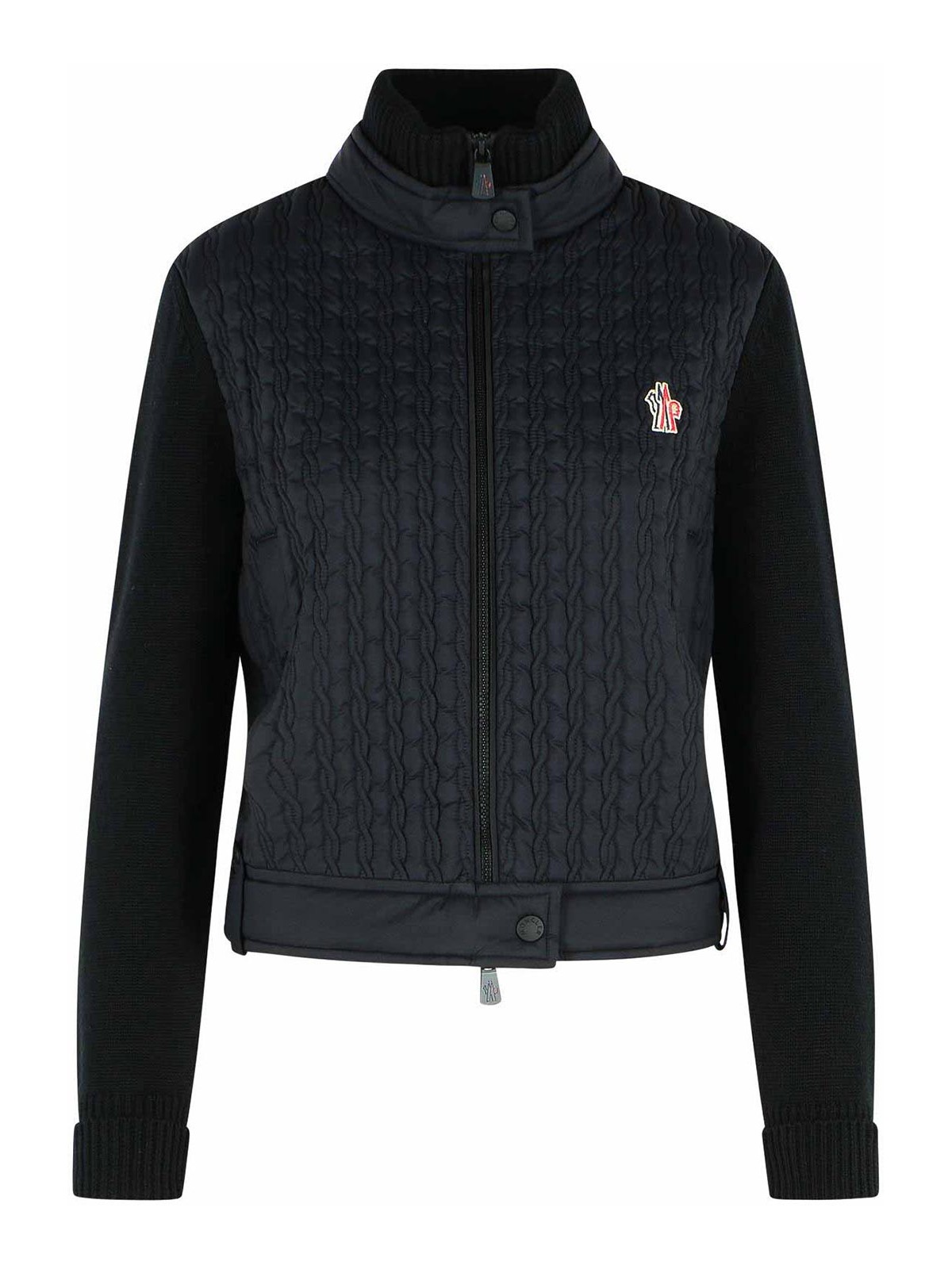 Black Virgin Wool Padded Cardigan 0989B00014M1131999 (Moncler / ニット・セーター・カーディガン ) | Moncler (モンクレール)