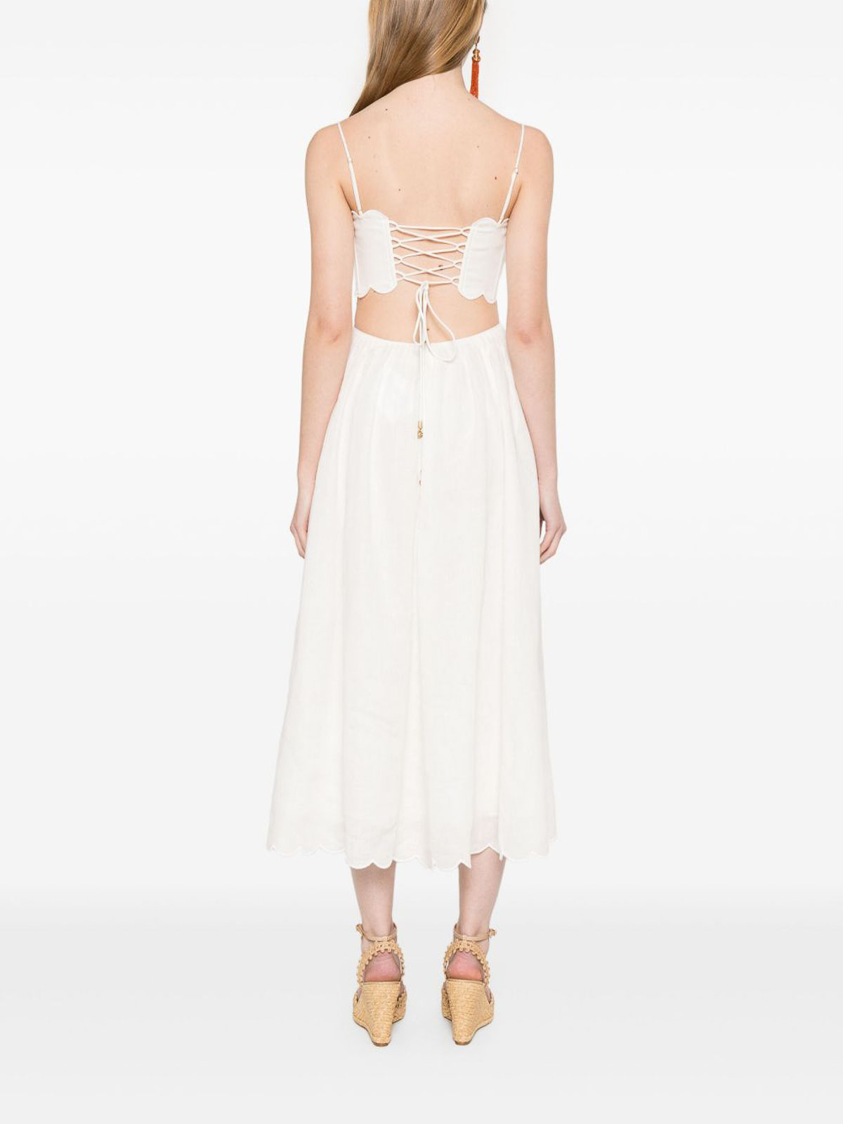 Rhiannon Linen Midi Dress 1760DSS251 (ZIMMERMANN / ワンピース・ドレス・オールインワン ) | ZIMMERMANN (ジマーマン)(4)