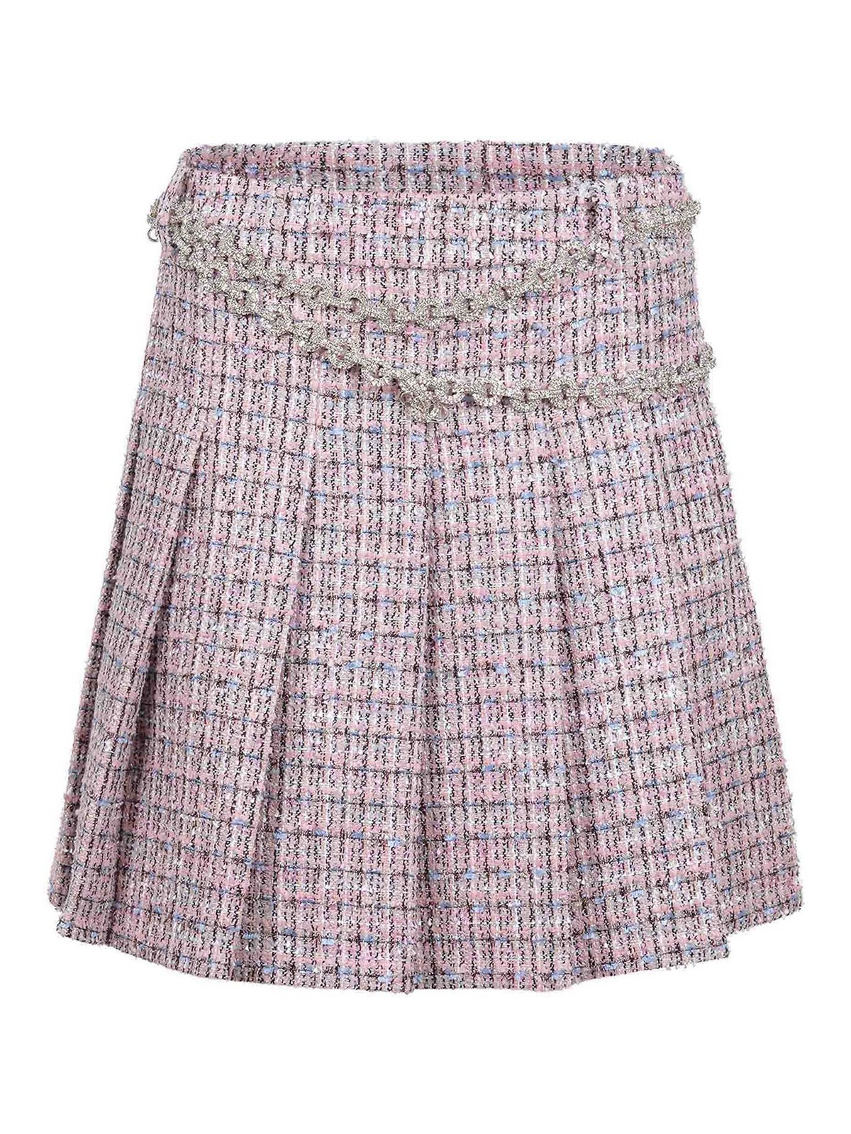 Gonna Made In Mixed Wool AW25048SKAPINK (self-portrait / スカート ) | self-portrait (セルフ・ポートレイト)