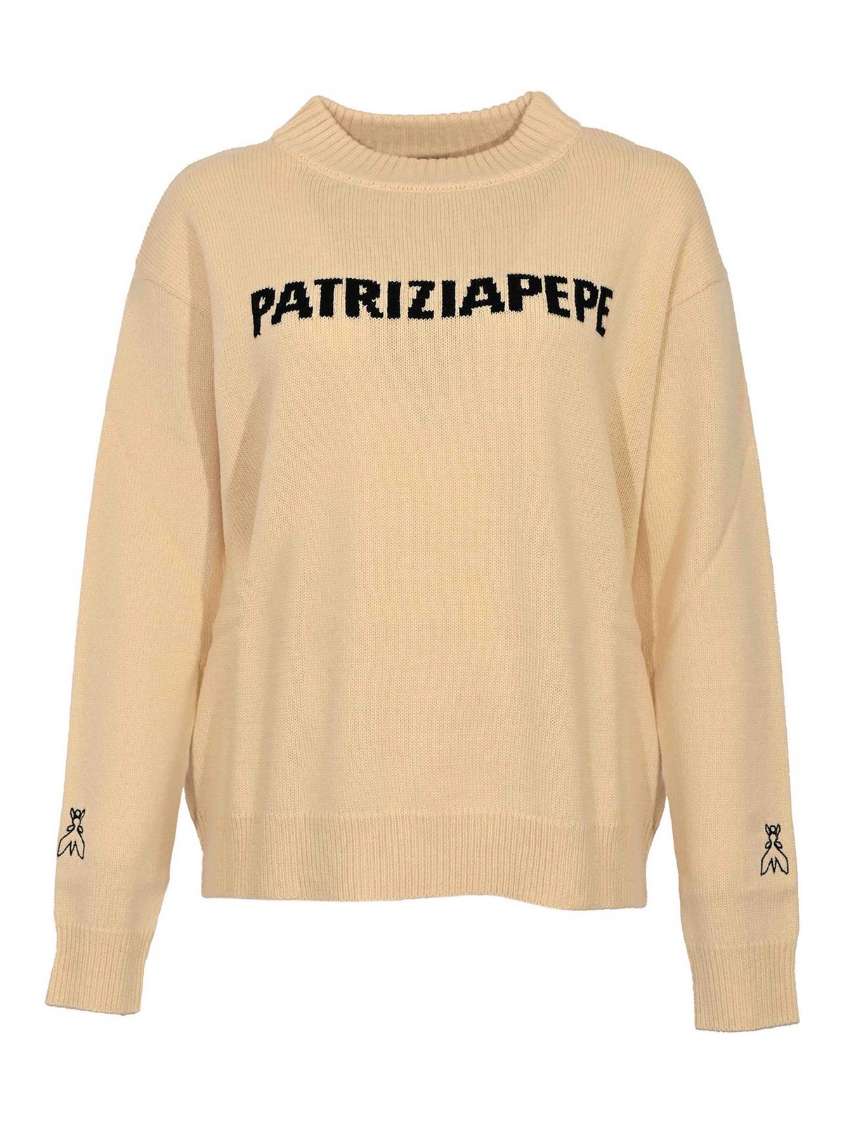Crew Neck Sweater In Wool Blend With Logo 8K0335K282W402 (PATRIZIA PEPE / ニット・セーター・カーディガン ) | PATRIZIA PEPE (パトリツィア ペペ)