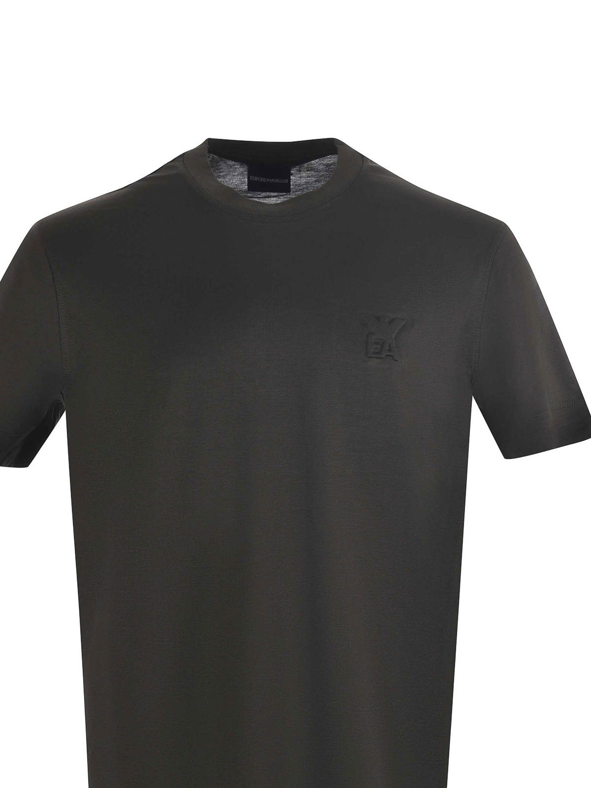 Lyocell And Cotton T-Shirt EM002963AF10761U8120 (EMPORIO ARMANI / Tシャツ・カットソー ) | EMPORIO ARMANI (エンポリオ アルマーニ)(3)