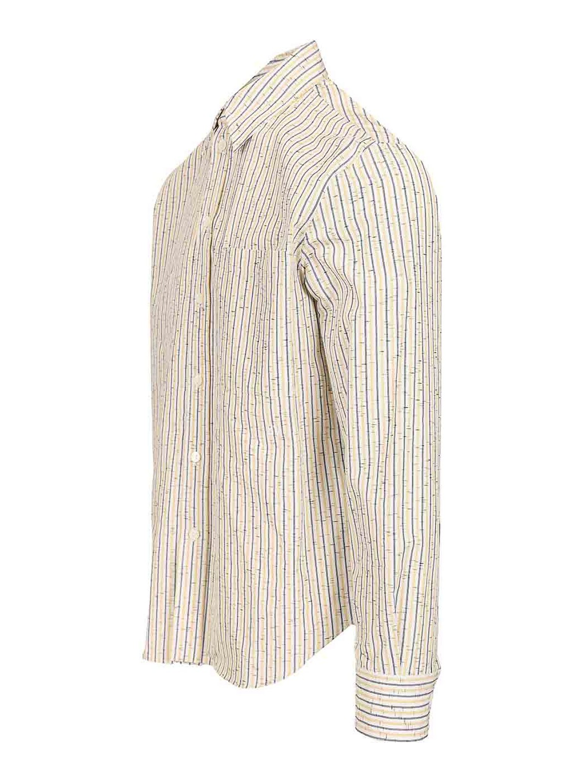 Striped Cotton And Linen Shirt 786340V5CW01330 (Bottega Veneta / シャツ・ブラウス ) | Bottega Veneta (ボッテガ・ヴェネタ)(2)