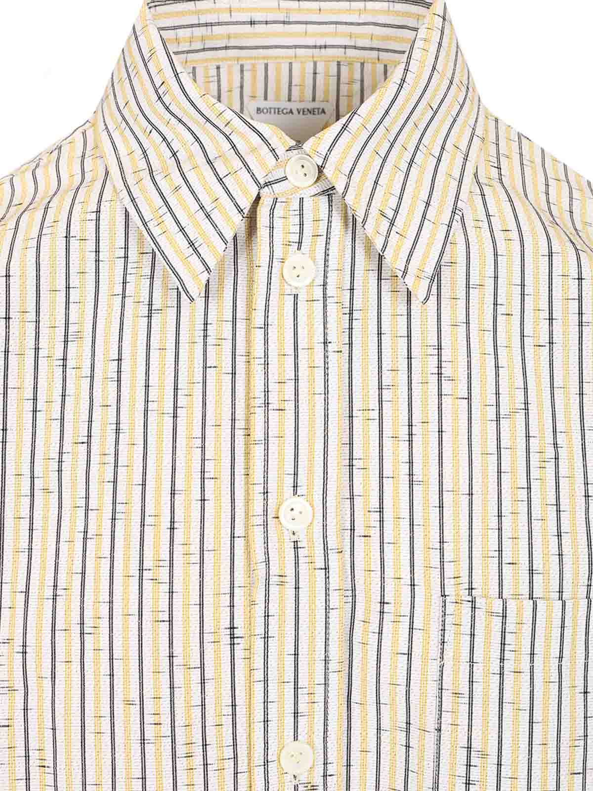 Striped Cotton And Linen Shirt 786340V5CW01330 (Bottega Veneta / シャツ・ブラウス ) | Bottega Veneta (ボッテガ・ヴェネタ)(3)