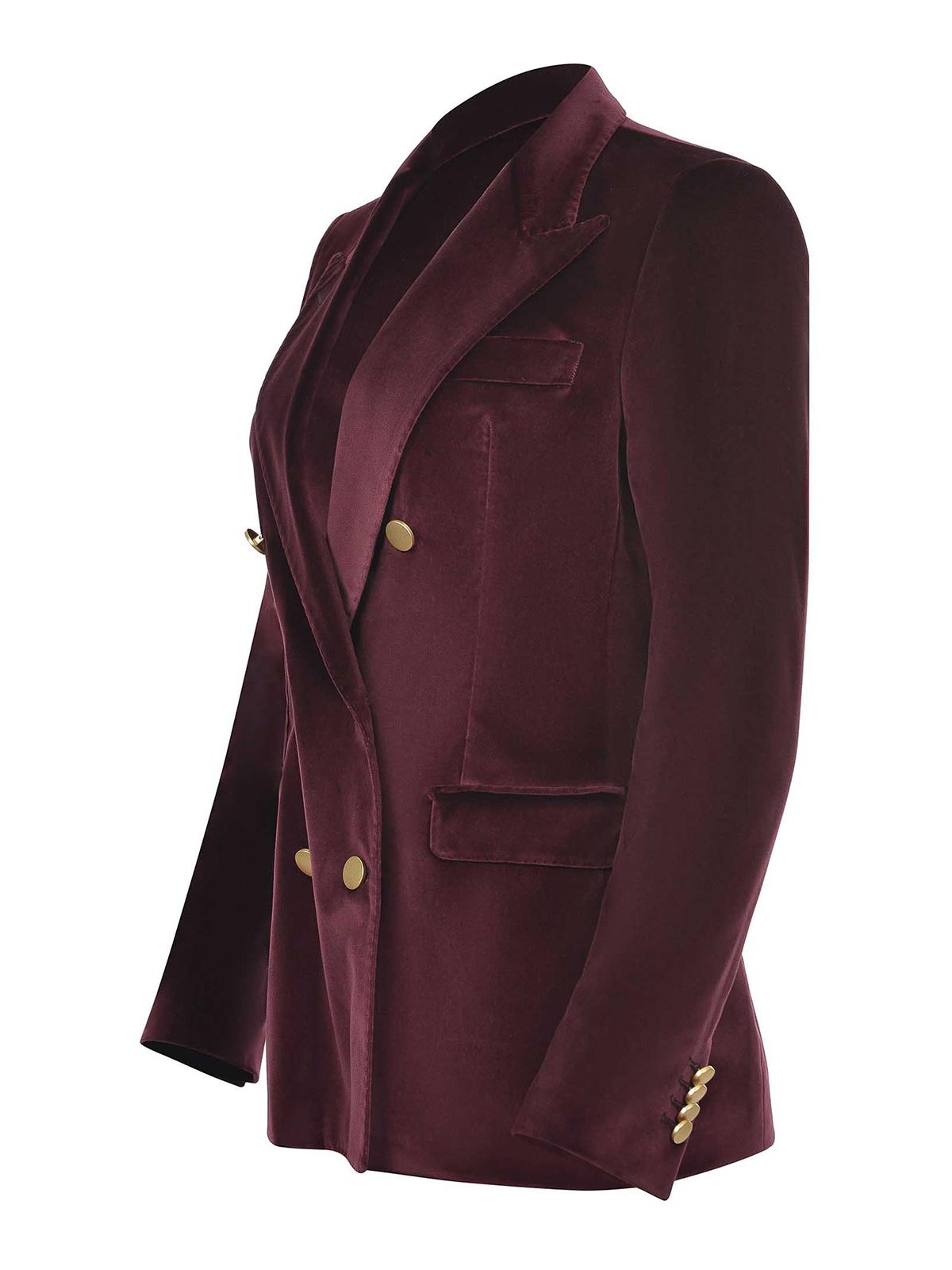 Double-Breasted Jacket In Mixed Cotton JPARIGI10B800020C1056 (TAGLIATORE / ブレザー・ジャケット ) | TAGLIATORE (タリアトーレ)(1)