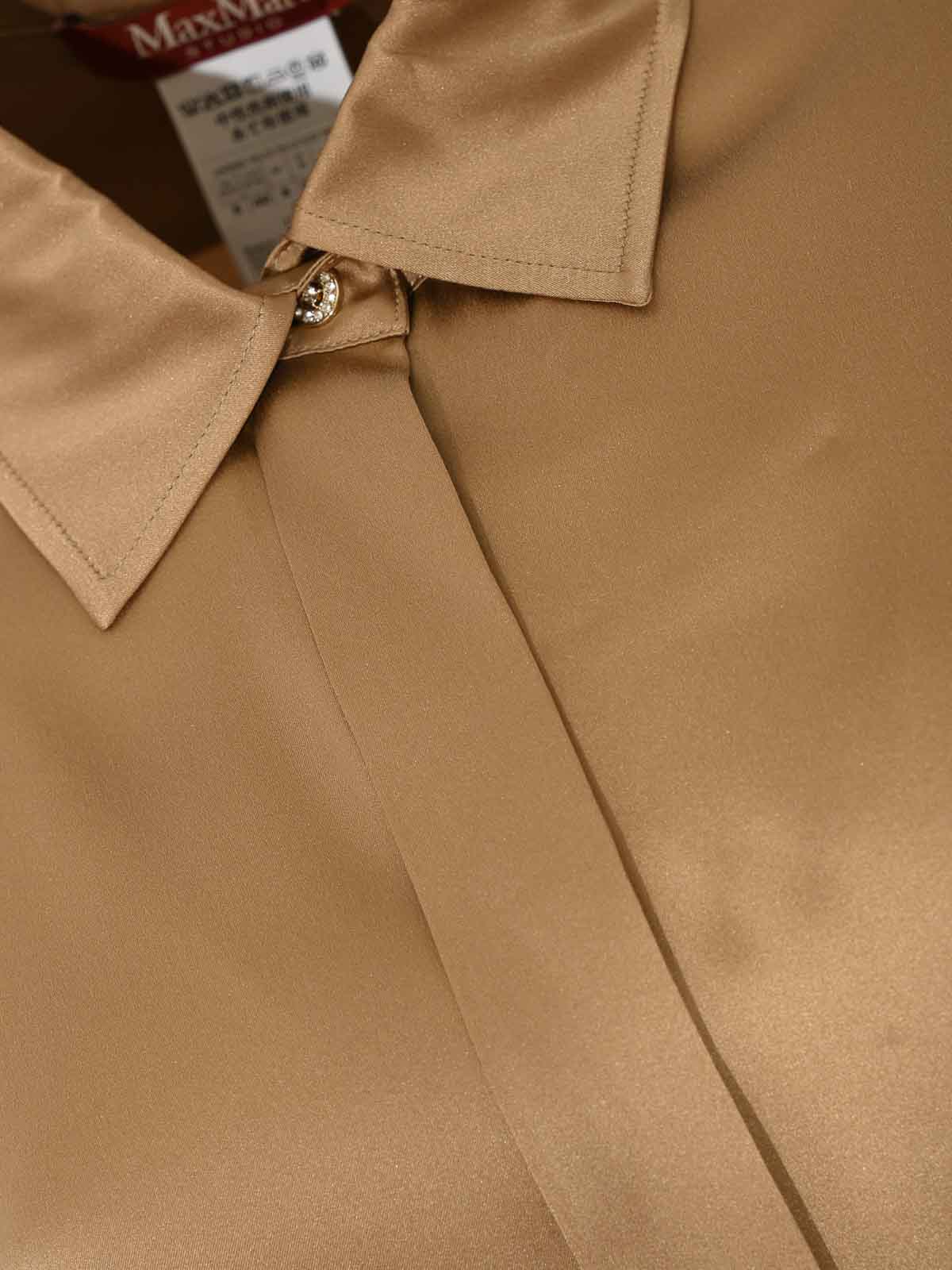 Classic Xero Shirt In Silk Satin 252611601260009E15 (Max Mara Studio / シャツ・ブラウス ) | Max Mara Studio (マックスマーラ ステュディオ)(2)