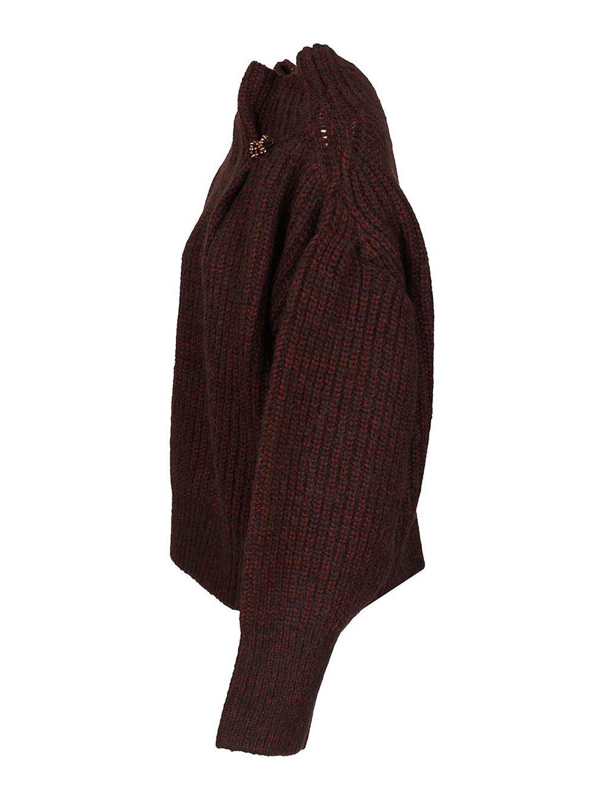 Burgundy Oversized Wool Sweater 252011229272535E15 (Dries Van Noten / ニット・セーター・カーディガン ) | Dries Van Noten (ドリスヴァンノッテン)(2)