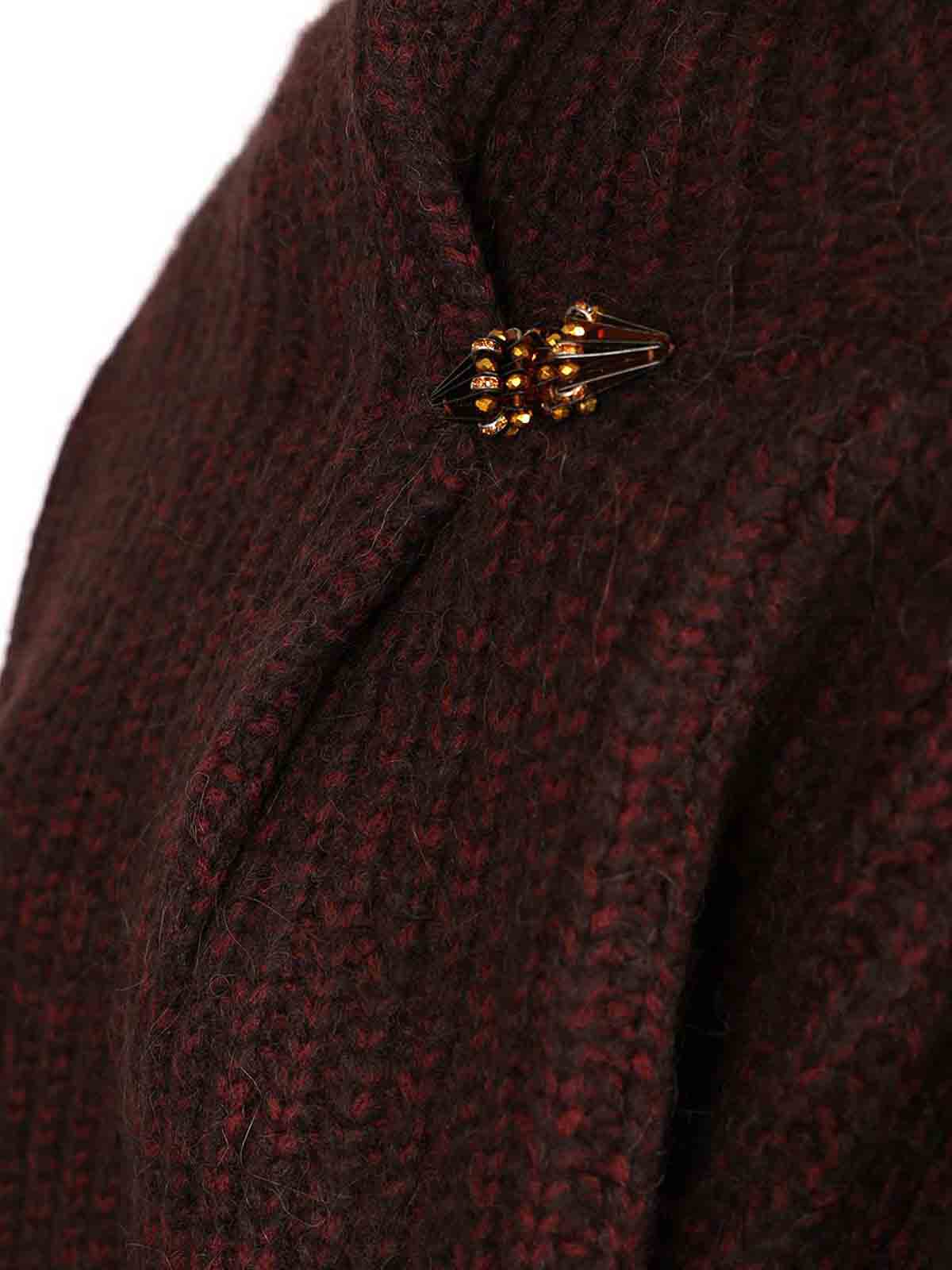 Burgundy Oversized Wool Sweater 252011229272535E15 (Dries Van Noten / ニット・セーター・カーディガン ) | Dries Van Noten (ドリスヴァンノッテン)(4)