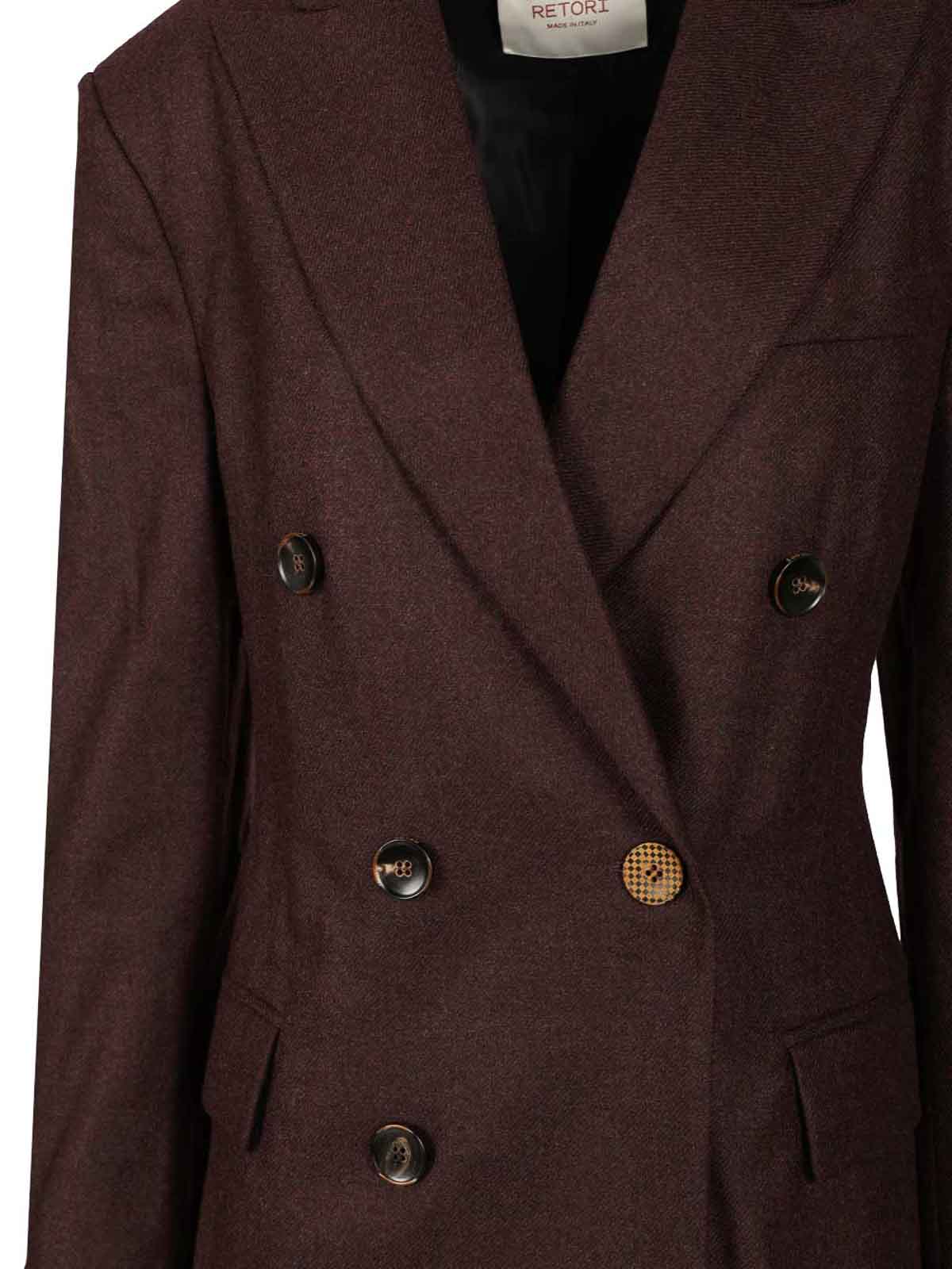 Double-Breasted Blazer 02WFAJA010LU08AMR452 (RETORI / ブレザー・ジャケット ) | RETORI (レトリ)(3)