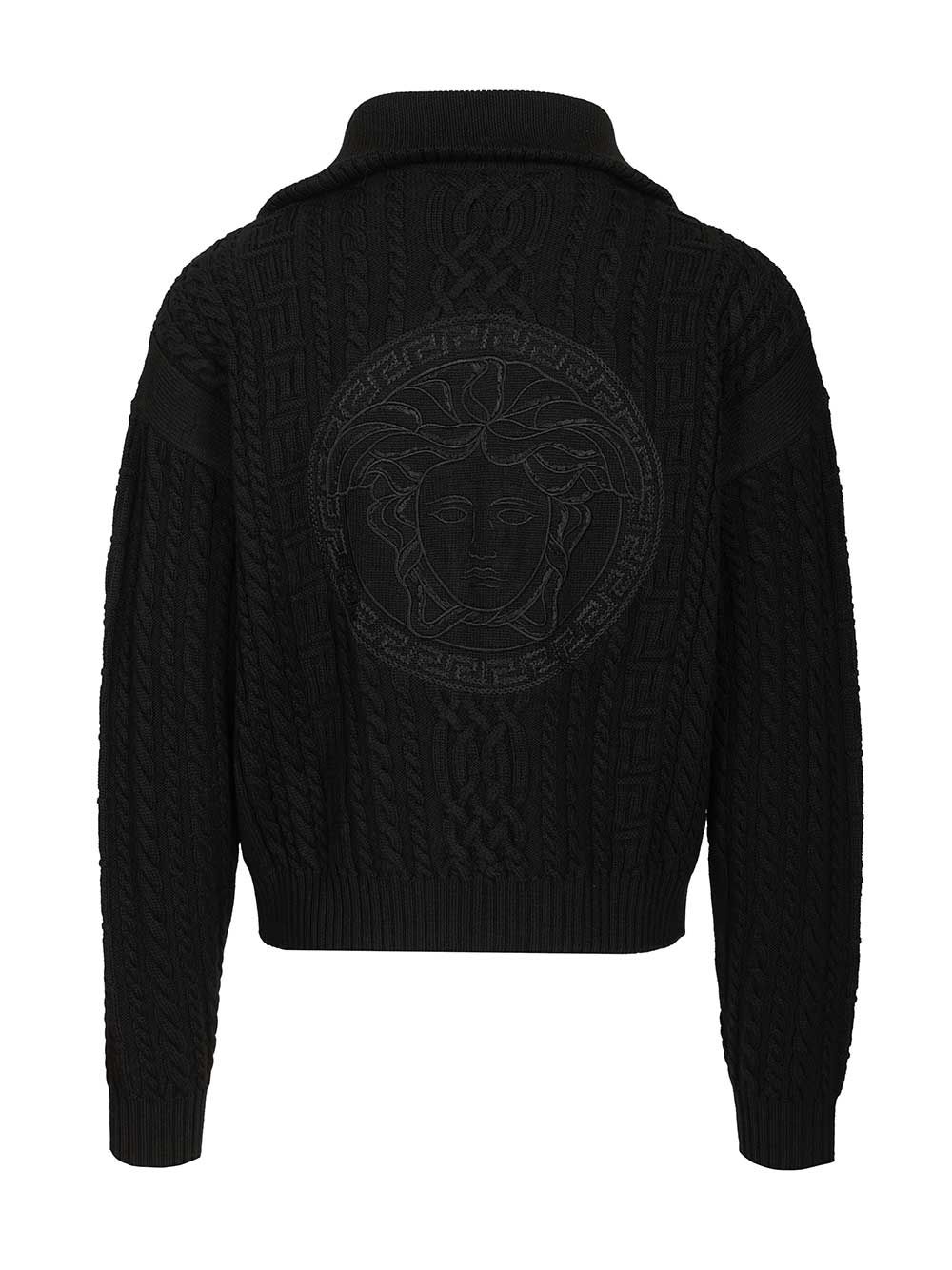 KNIT SWEATER MIXED STITCHES + MEDUSA REGEN. WOOL 10217931A163561B000 (VERSACE / ニット・セーター・カーディガン ) | VERSACE (ヴェルサーチェ)(1)