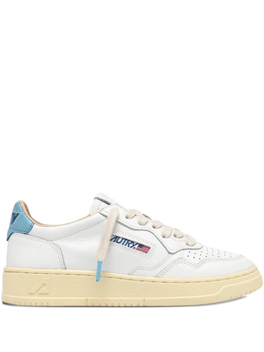 MEDALIST LOW SNEAKERS IN WHITE AND LIGHT BLUE LEATHER AULWTB01WHTFORGET (AUTRY / スニーカー ) | AUTRY (オートリー)