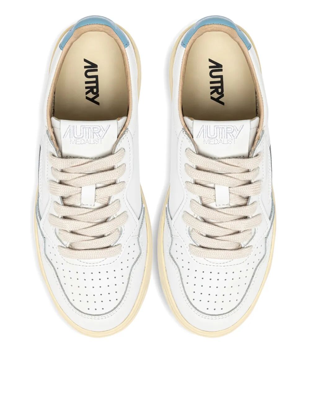 MEDALIST LOW SNEAKERS IN WHITE AND LIGHT BLUE LEATHER AULWTB01WHTFORGET (AUTRY / スニーカー ) | AUTRY (オートリー)(4)