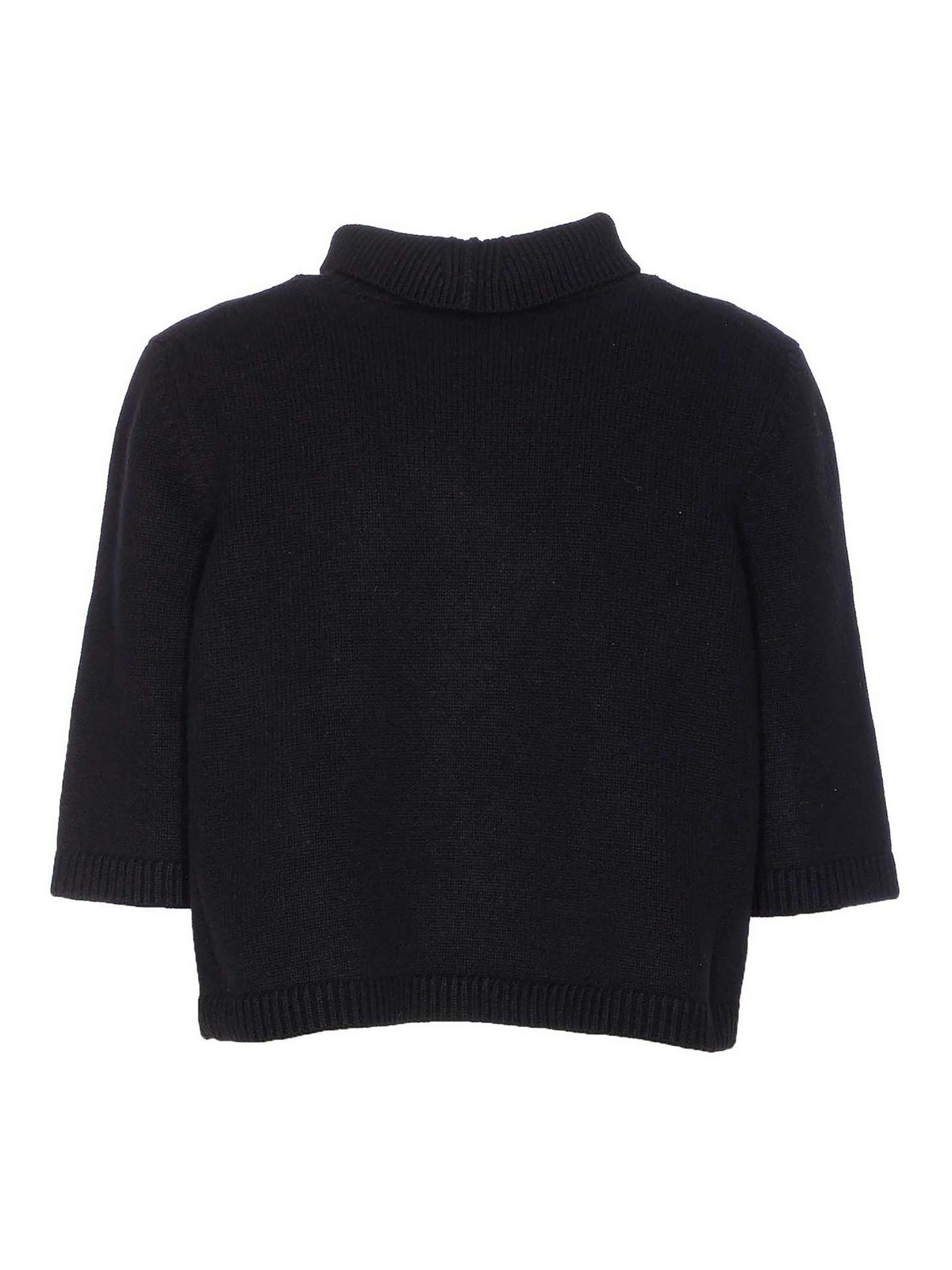 Black Crop Jumpers Sweater AA9G0063K115B995 (ALAIA / ニット・セーター・カーディガン ) | ALAIA (アライア)(1)