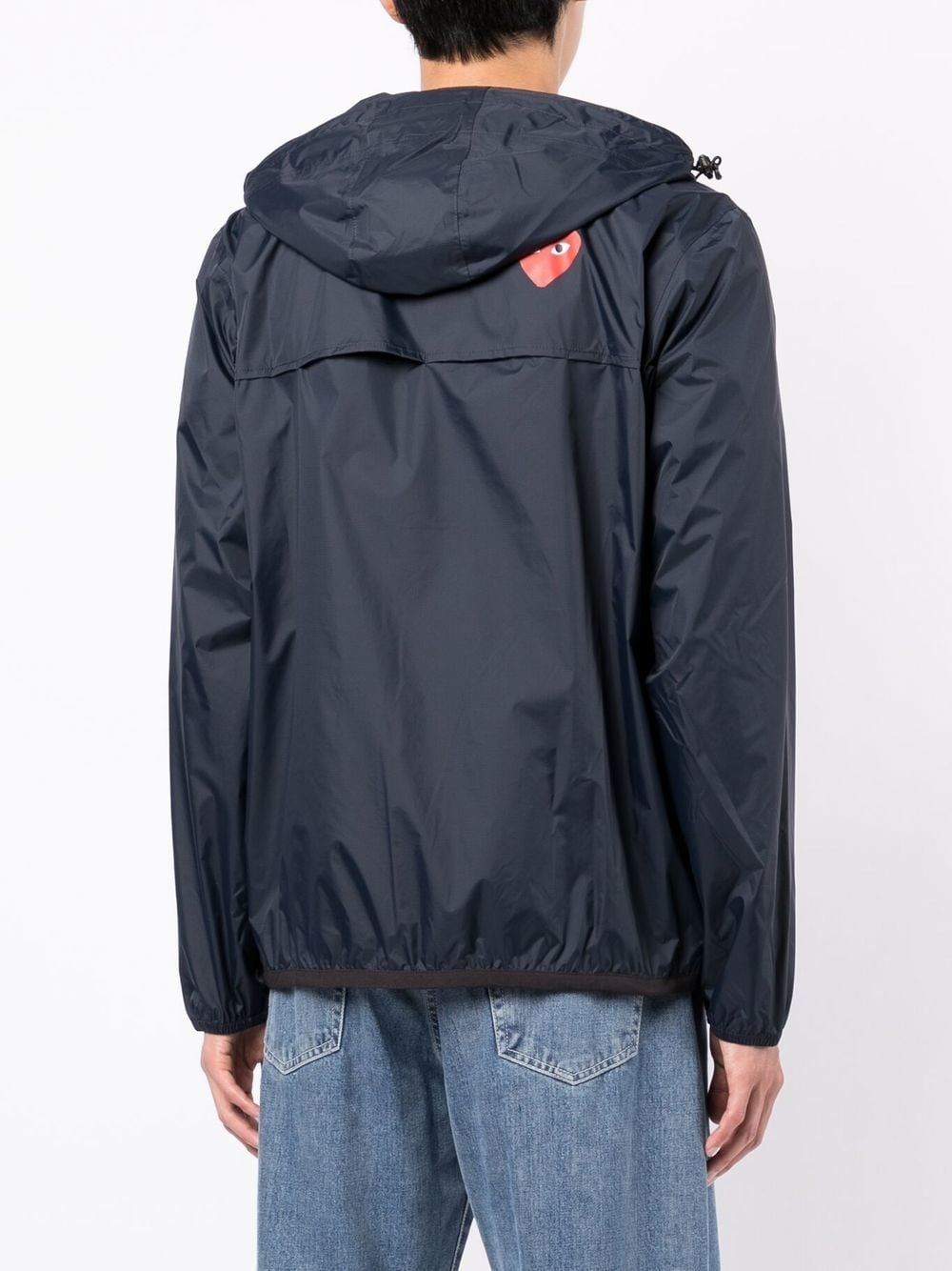 CDG PLAY X K-WAY ZIPPED HOODED UNISEX JACKET P1J501NAVY (PLAY Comme Des Garçons / カジュアルジャケット ) | PLAY Comme Des Garçons (プレイ コムデギャルソン)(2)