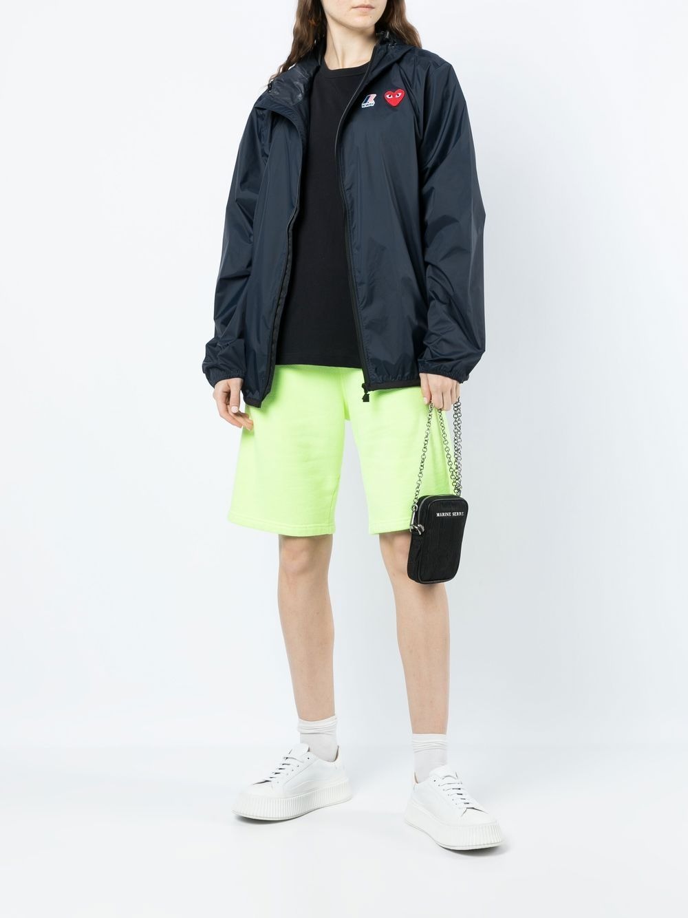 CDG PLAY X K-WAY ZIPPED HOODED UNISEX JACKET P1J501NAVY (PLAY Comme Des Garçons / カジュアルジャケット ) | PLAY Comme Des Garçons (プレイ コムデギャルソン)(4)