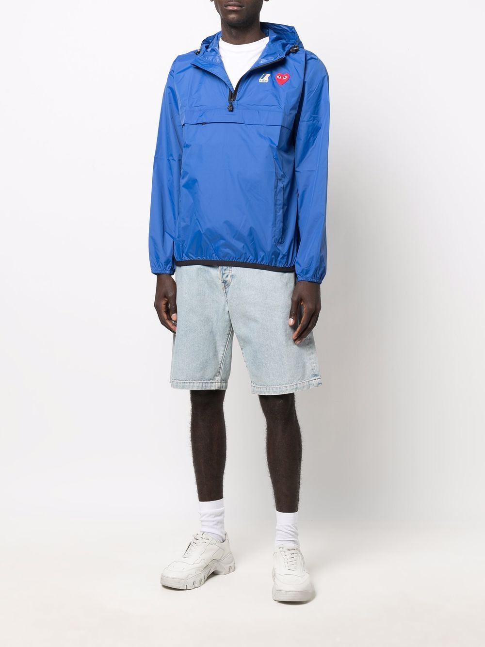 X K-WAY UNISEX LEON HALF ZIP JACKET P1J502BLUE (PLAY Comme Des Garçons / カジュアルジャケット ) | PLAY Comme Des Garçons (プレイ コムデギャルソン)(3)