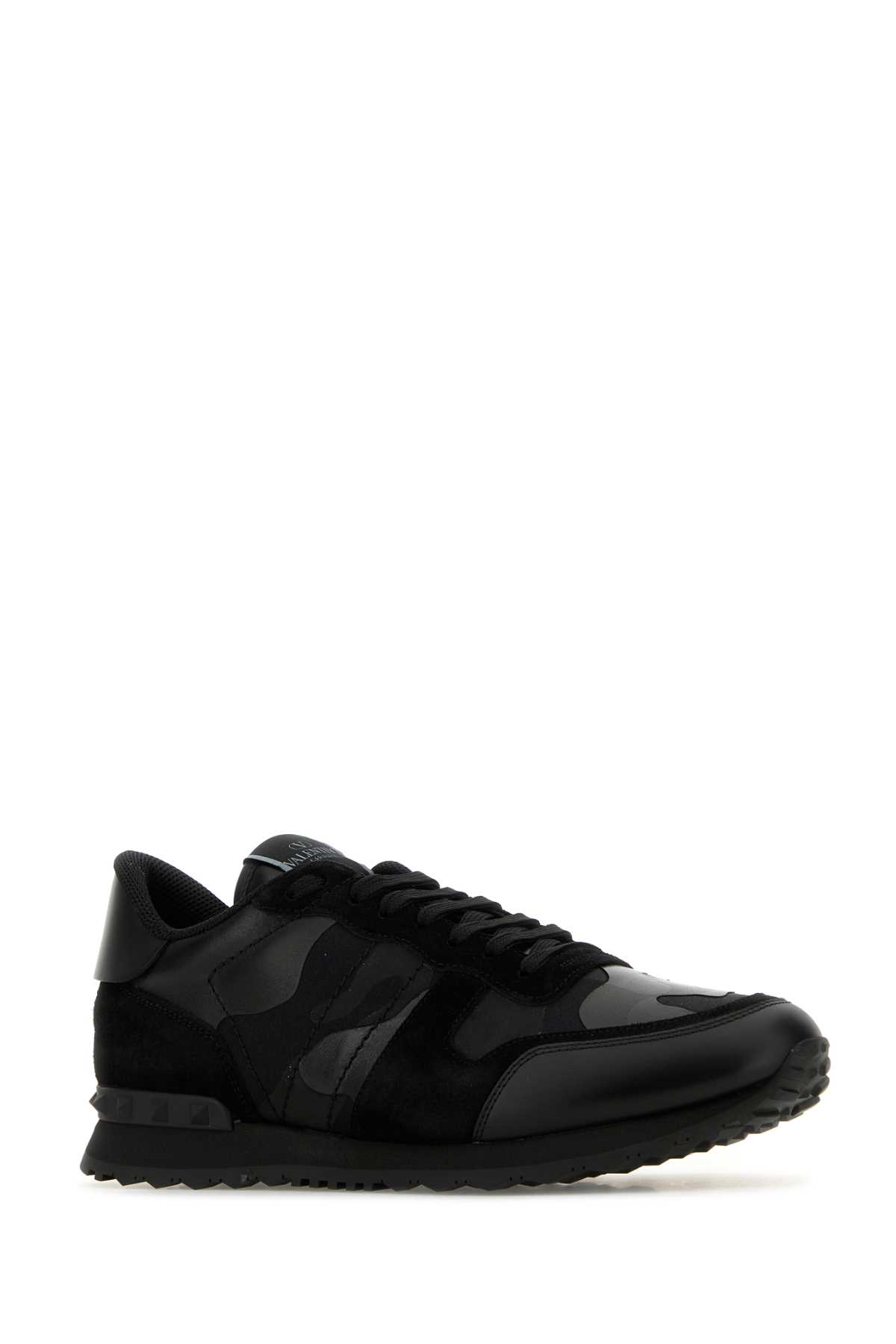 Black fabric and leather Rockrunner Camouflage sneakers 8Y2S0723NSD0NO (Valentino Garavani / スニーカー ) | Valentino Garavani (ヴァレンティノ)(1)