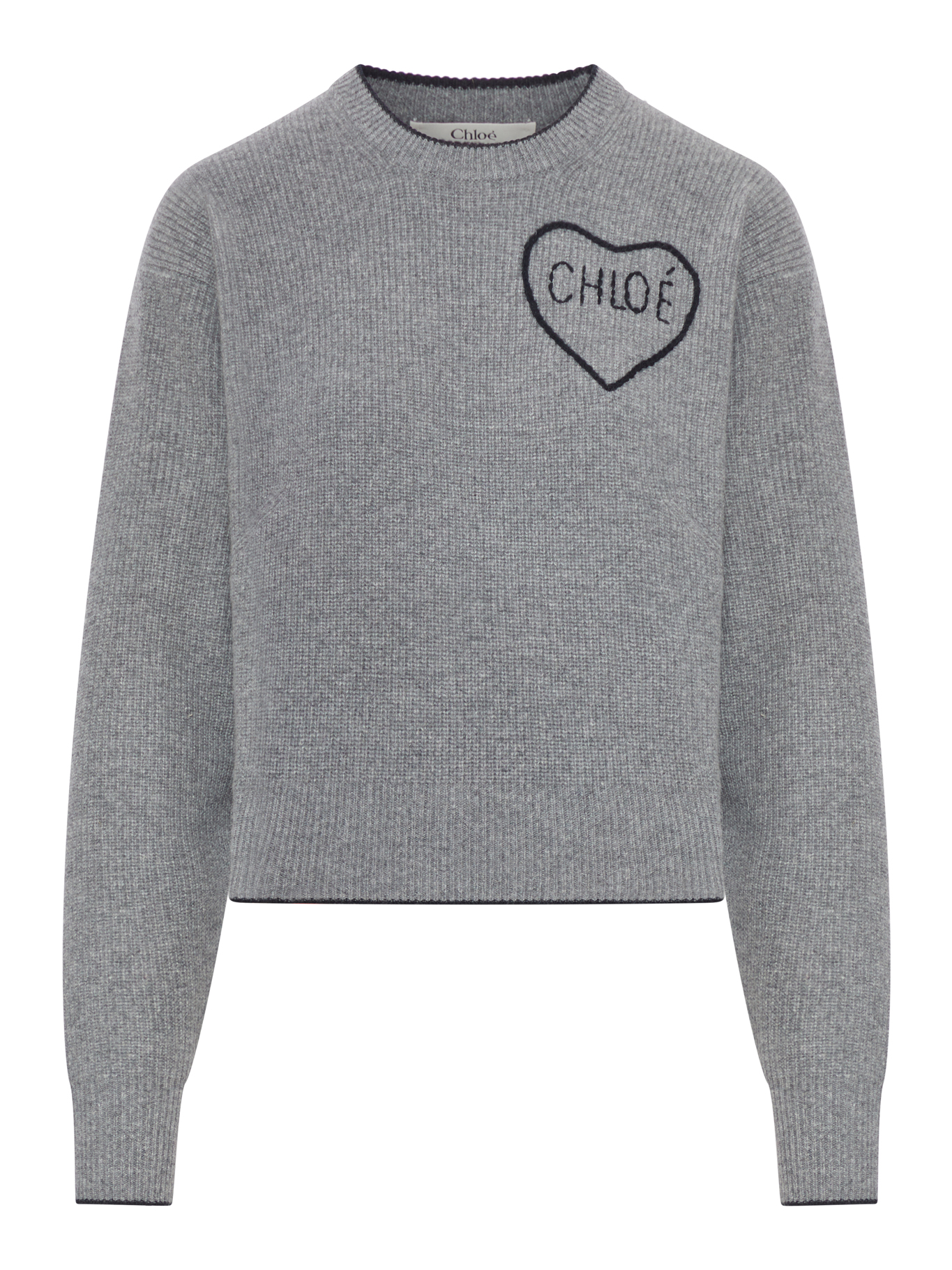CROPPED WOOL KNIT SWEATER WITH LOGO CH26SMP39710012 (Chloé / ニット・セーター・カーディガン ) | Chloé (クロエ)