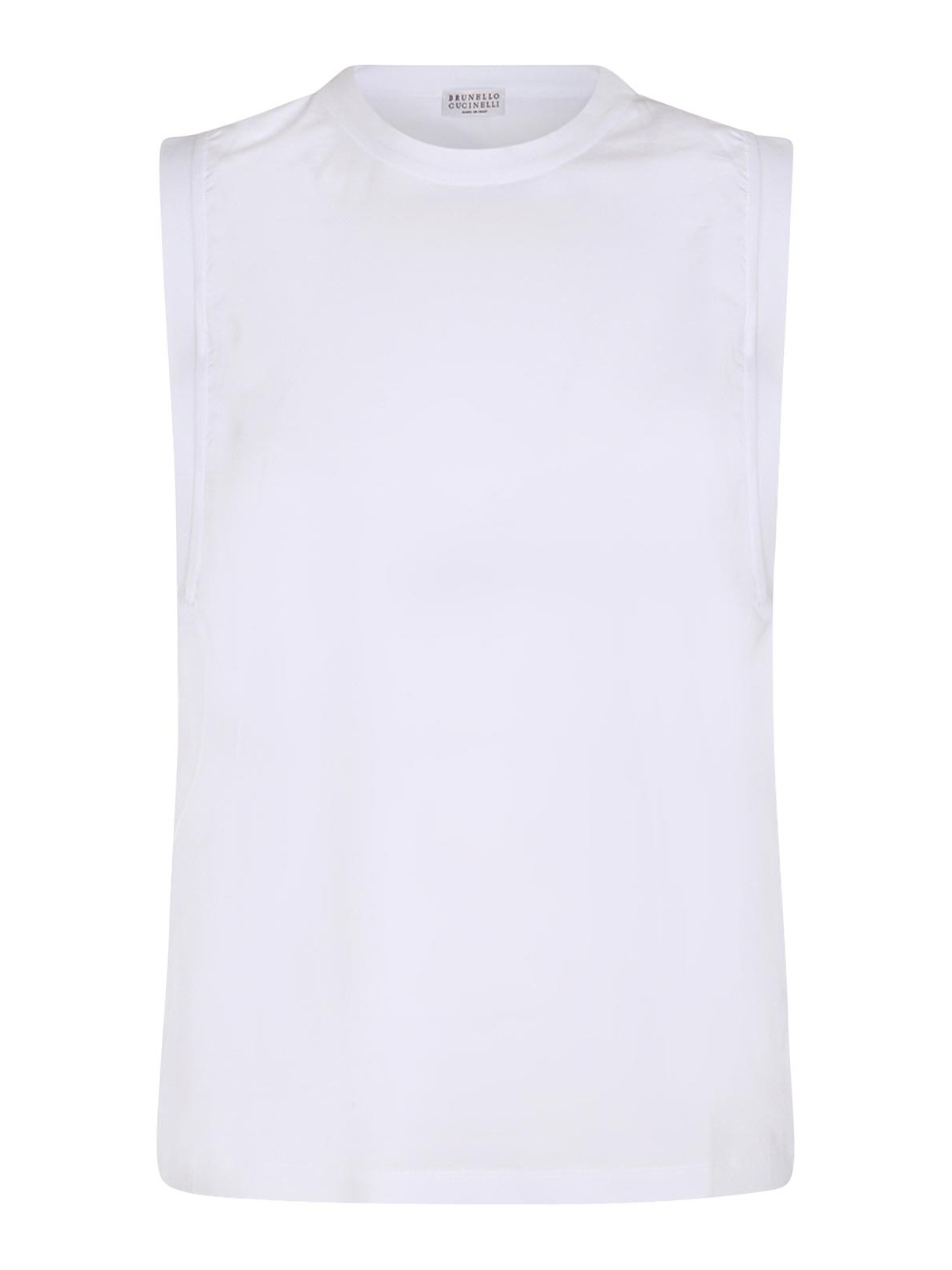 White Cotton Top M0T1802B17C159 (Brunello Cucinelli / タンクトップ・キャミソール ) | Brunello Cucinelli (ブルネロ・クチネリ)