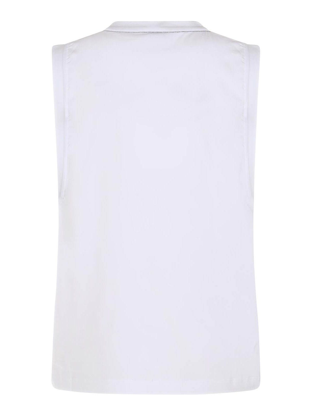 White Cotton Top M0T1802B17C159 (Brunello Cucinelli / タンクトップ・キャミソール ) | Brunello Cucinelli (ブルネロ・クチネリ)(1)