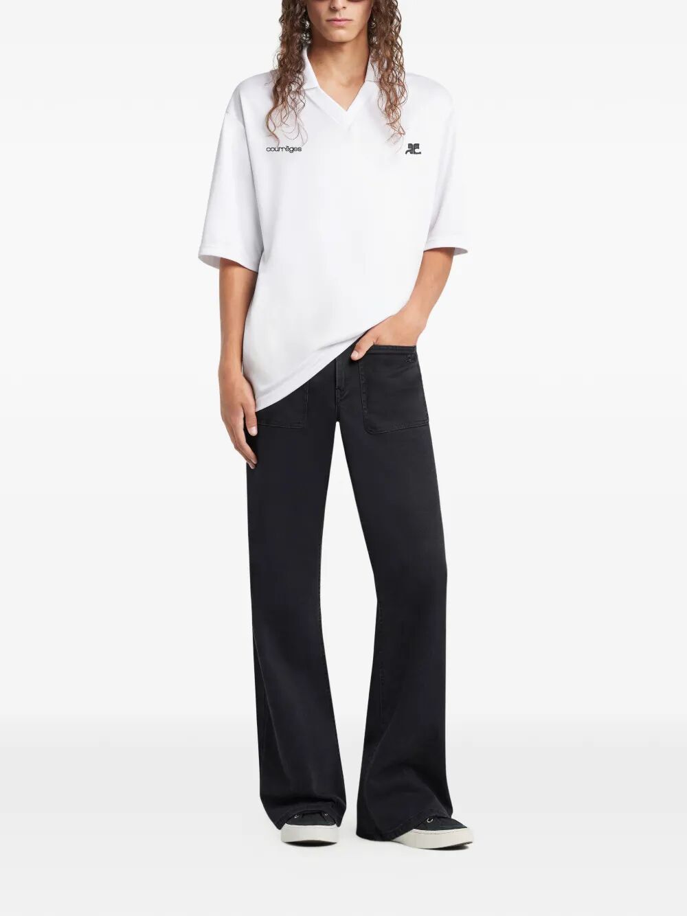 OVERSIZED SPORTS POLO 126JPO059JS0195B166 (Courrèges / ポロシャツ ) | Courrèges (クレージュ)(1)