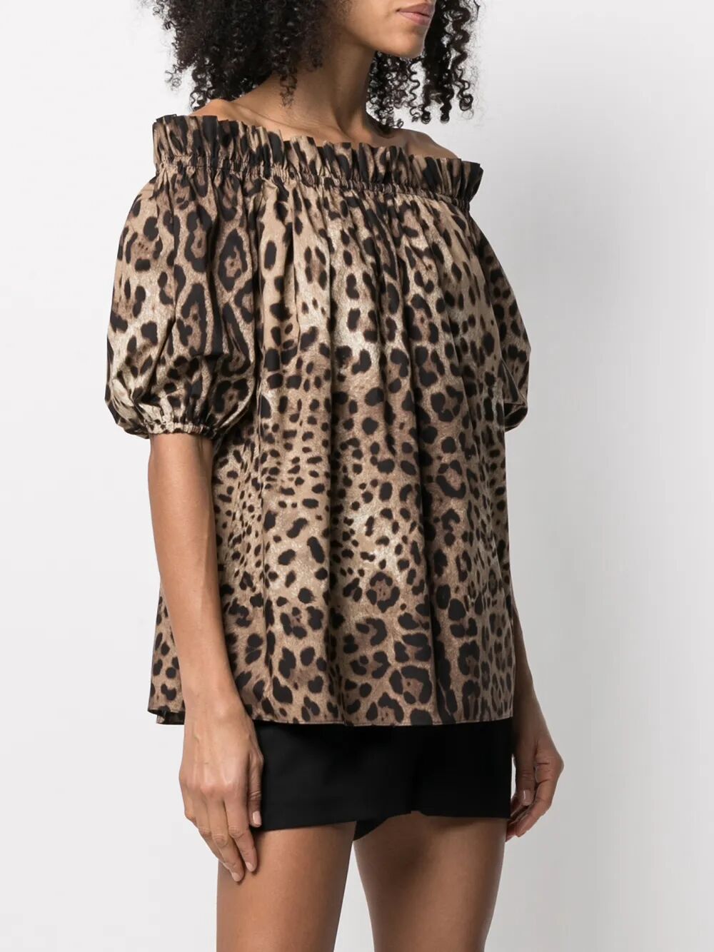 LEOPARD PRINT POPLIN SHORT-SLEEVED TOP F71J7THS5E3HY13M (Dolce & Gabbana / シャツ・ブラウス ) | Dolce & Gabbana (ドルチェガッバーナ)(2)