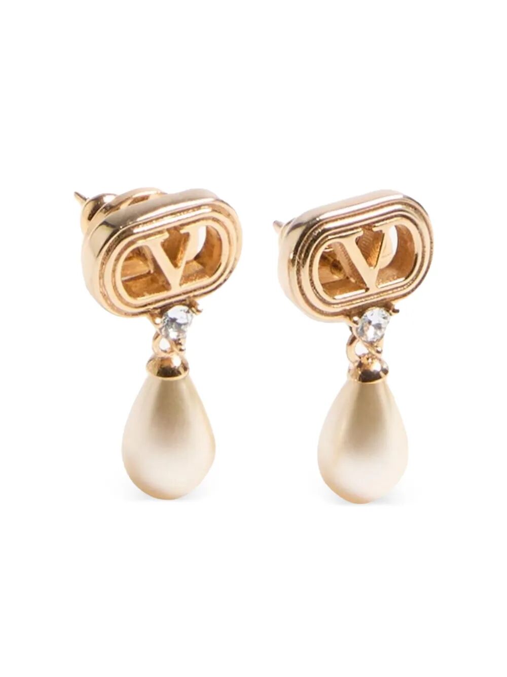 OVAL EARRINGS IN METAL, PEARLS AND SWAROVSKY® CRYSTALS WJ0BG8QVSBUJ (Valentino Garavani / ピアス・イヤリング ) | Valentino Garavani (ヴァレンティノ)(2)