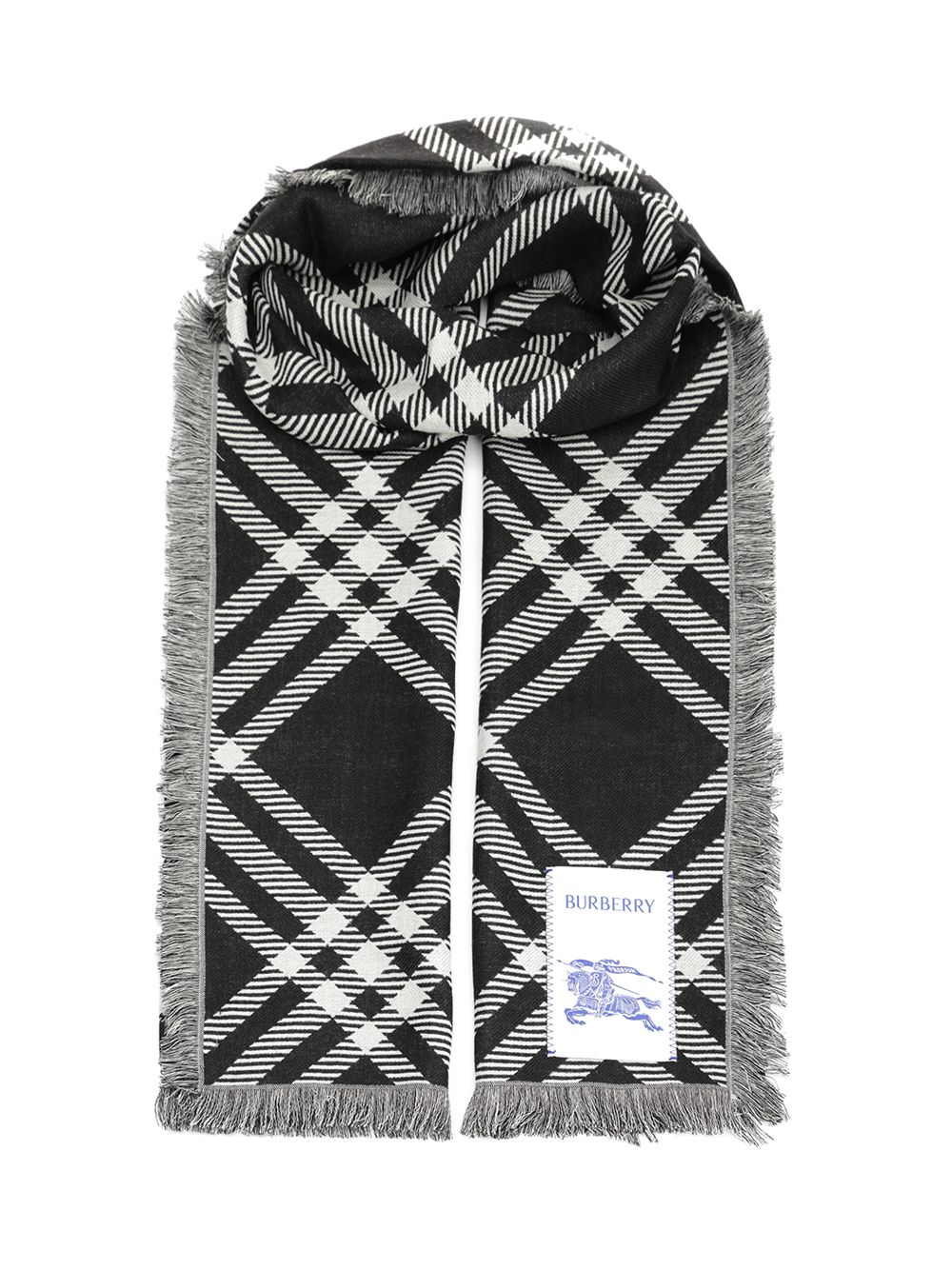 Wide silk and wool scarf 8110162C1343 (Burberry / スカーフ・マフラー ) | Burberry (バーバリー)