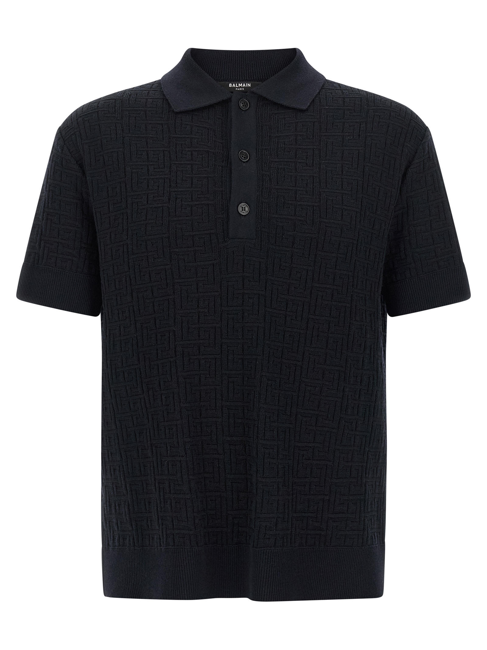 'Monogram' knit polo shirt GH1GB044KI036AJ (Balmain / ポロシャツ ) | Balmain (バルマン)