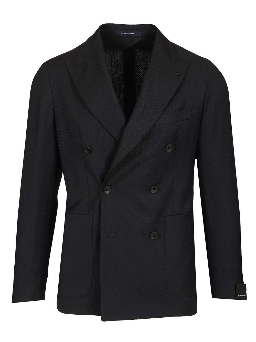 double-breasted herringbone fabric blazer 1SMC20K120187B1131 (TAGLIATORE / ブレザー・ジャケット ) | TAGLIATORE (タリアトーレ)
