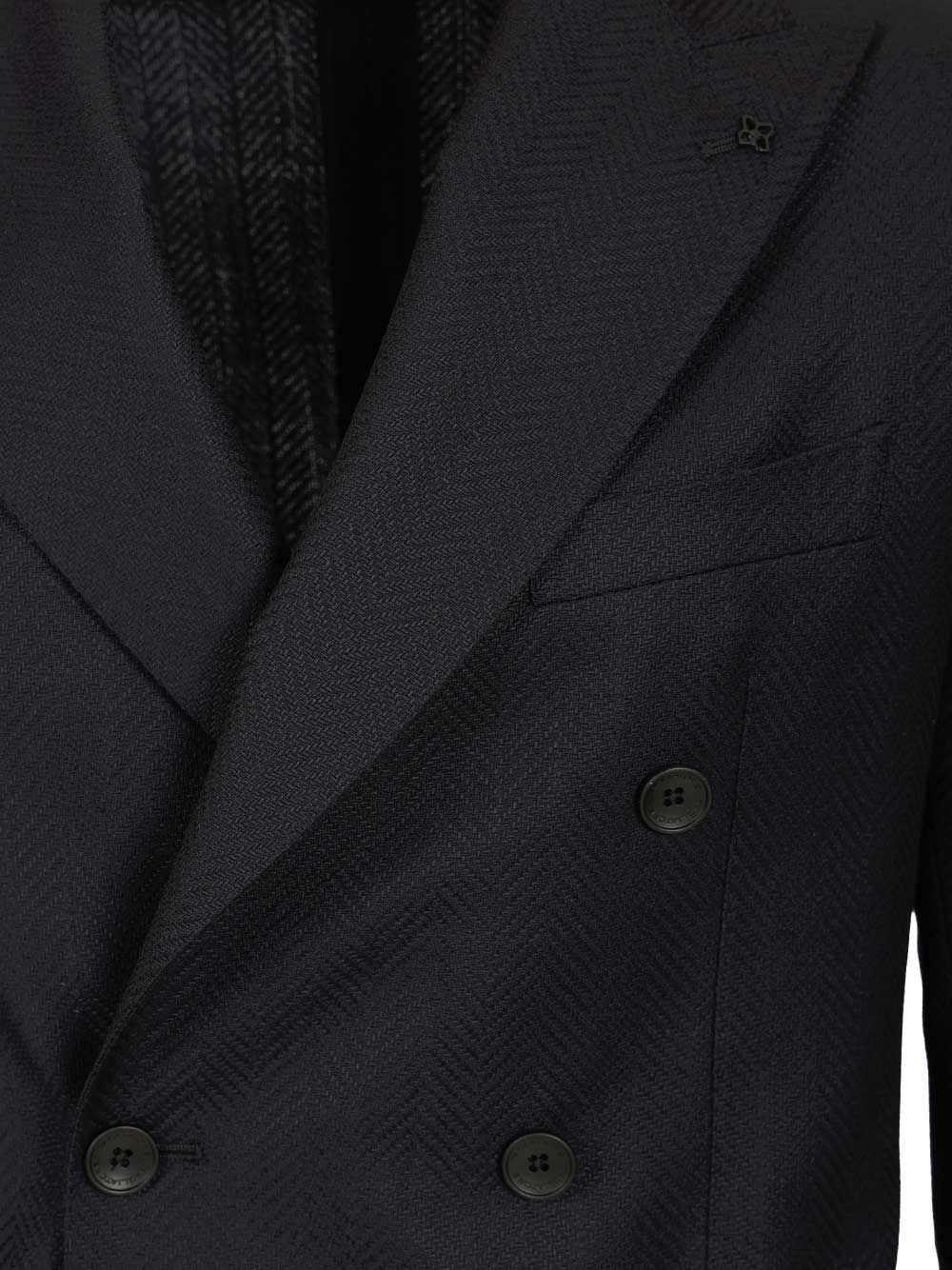 double-breasted herringbone fabric blazer 1SMC20K120187B1131 (TAGLIATORE / ブレザー・ジャケット ) | TAGLIATORE (タリアトーレ)(3)