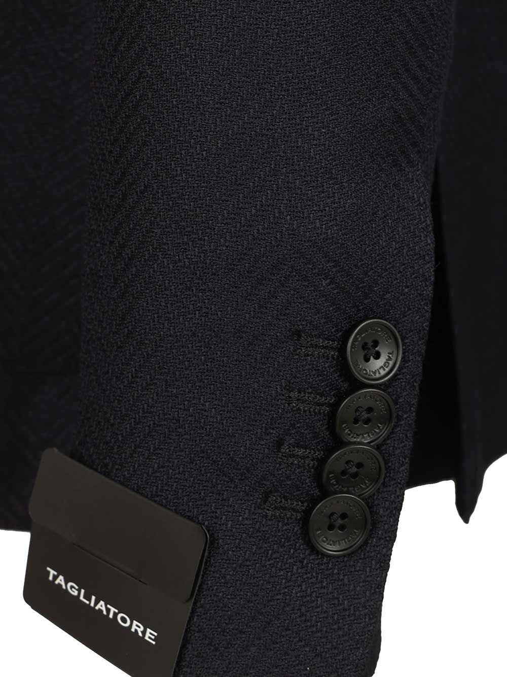 double-breasted herringbone fabric blazer 1SMC20K120187B1131 (TAGLIATORE / ブレザー・ジャケット ) | TAGLIATORE (タリアトーレ)(4)