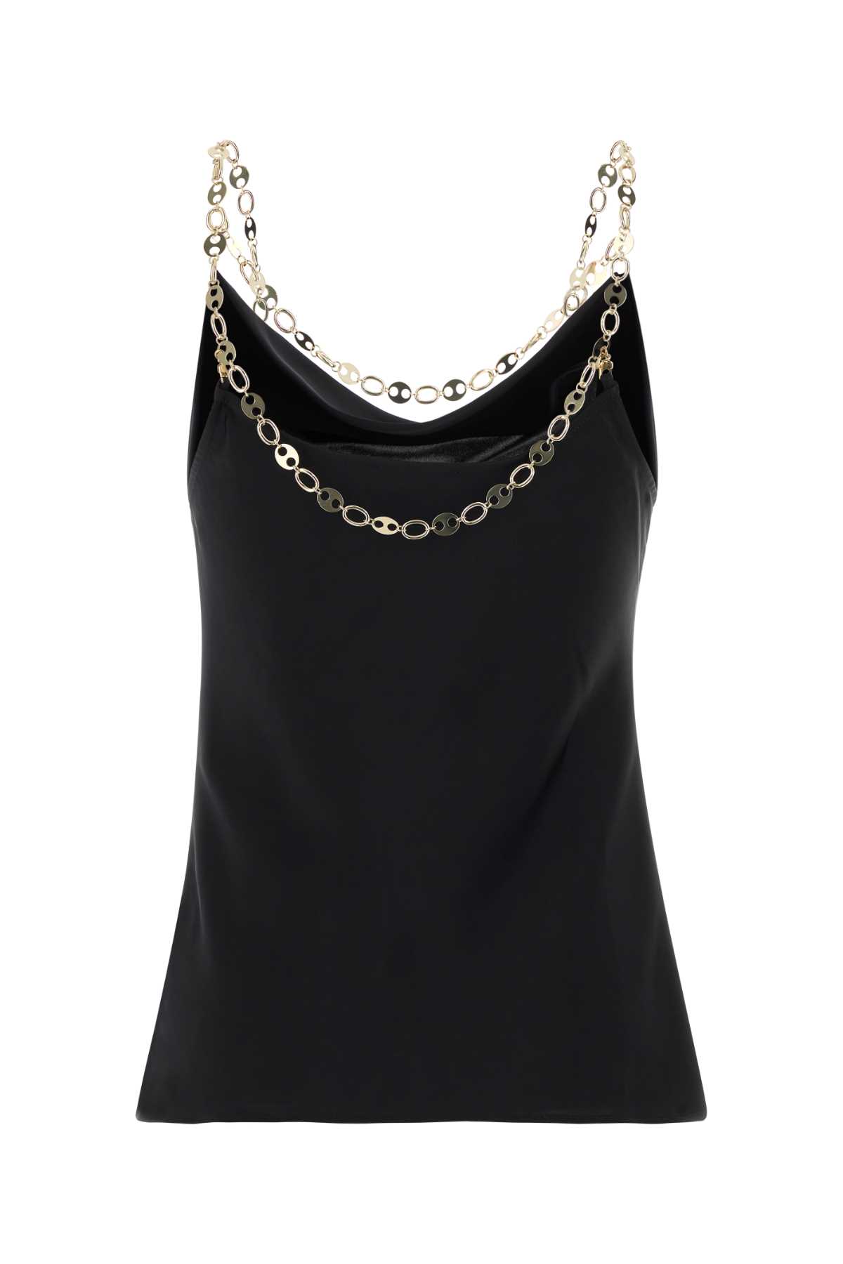 Black satin top 26PCTO026PO0336P001 (Rabanne / タンクトップ・キャミソール ) | Rabanne (ラバンヌ)(1)