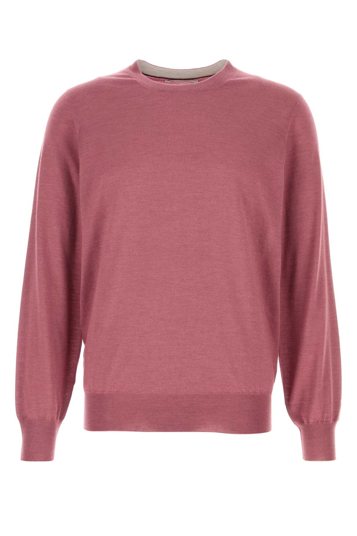 Dark pink cashmere blend sweater M2300100CRZ64 (Brunello Cucinelli / ニット・セーター・カーディガン ) | Brunello Cucinelli (ブルネロ・クチネリ)