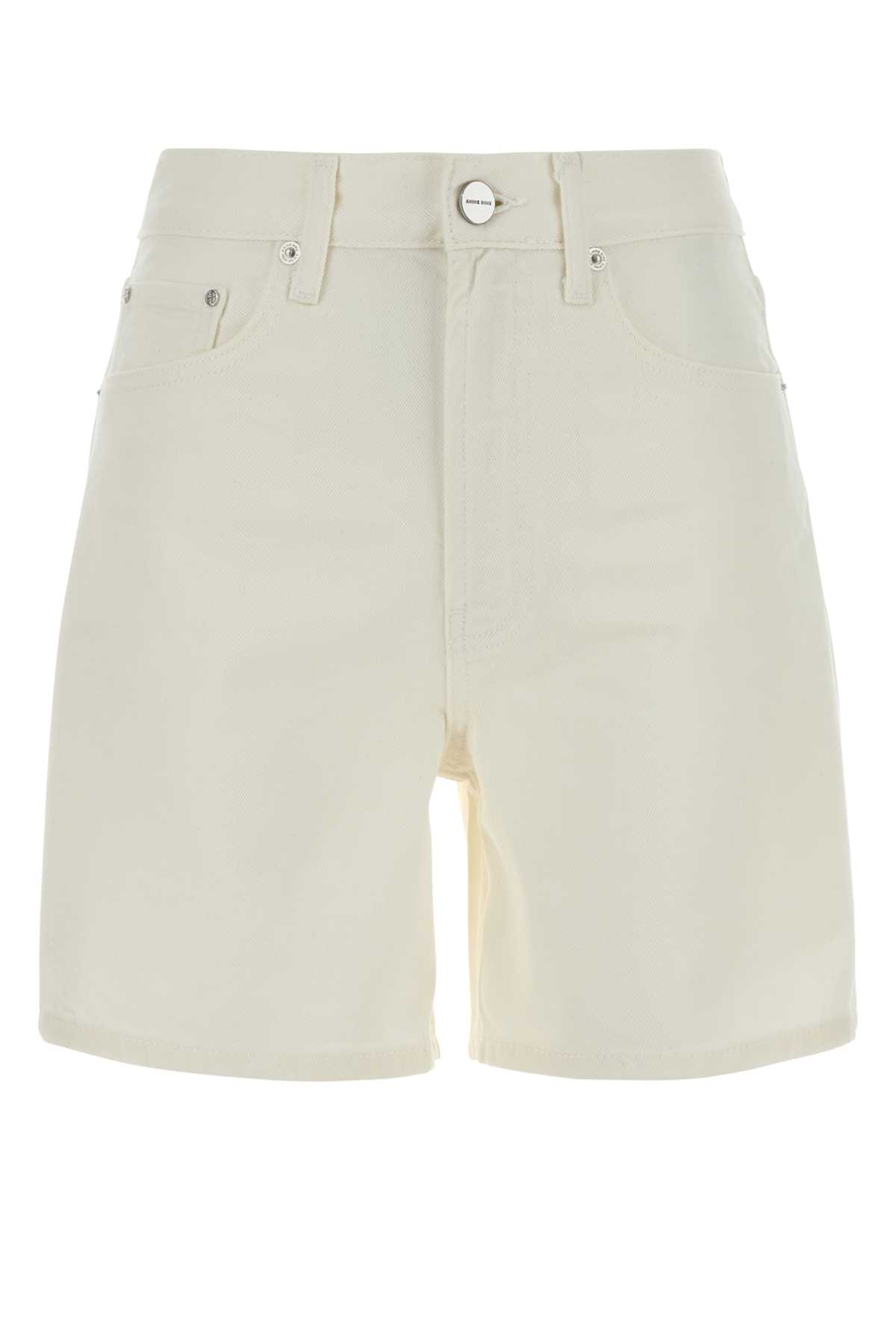 White denim shorts A0510677OFW25 (ANINE BING / ショートパンツ ) | ANINE BING (アニン ビン)