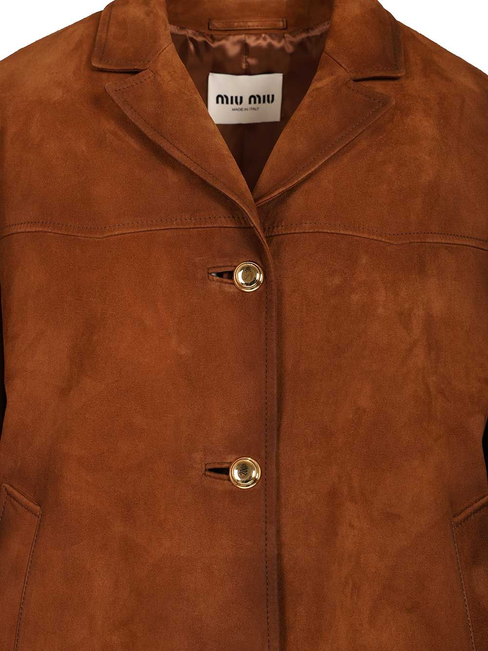 Suede jacket MPV948 (MIU MIU / レザー&ファージャケット・コート ) | MIU MIU (ミュウミュウ)(4)