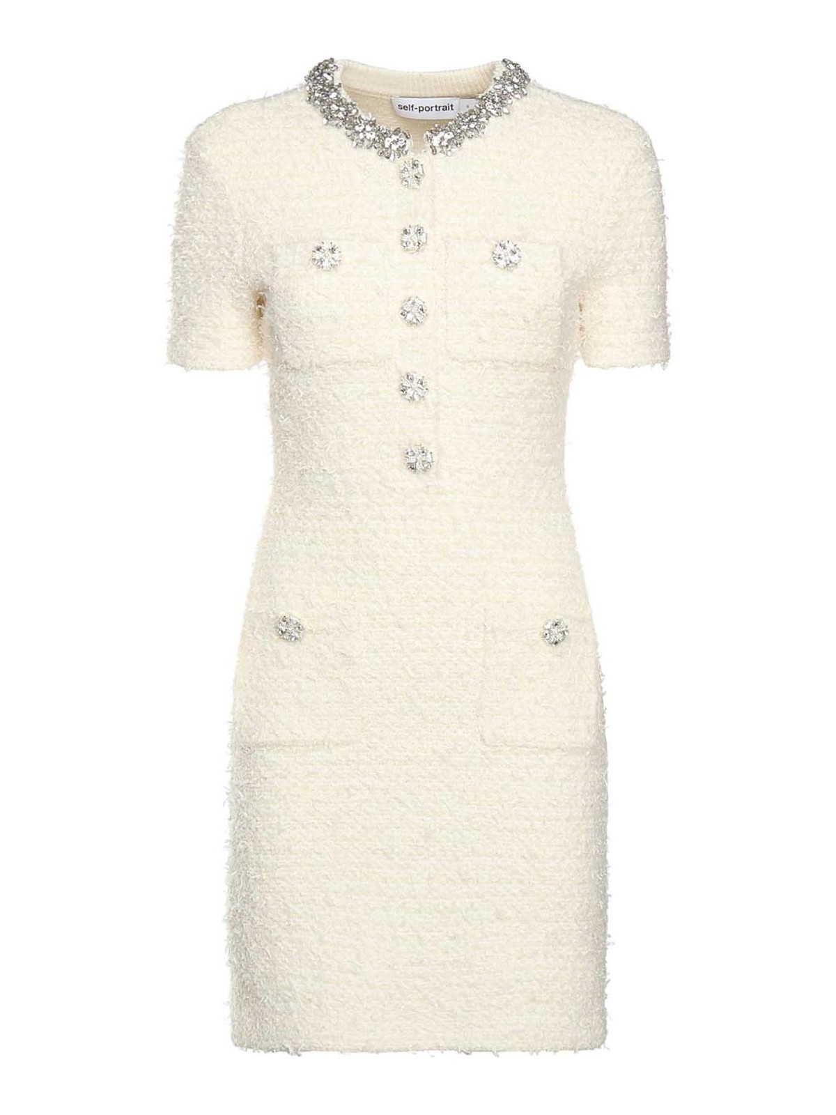 Boucl Knit Mini Dress AW25028SC (self-portrait / ワンピース・ドレス・オールインワン ) | self-portrait (セルフ・ポートレイト)