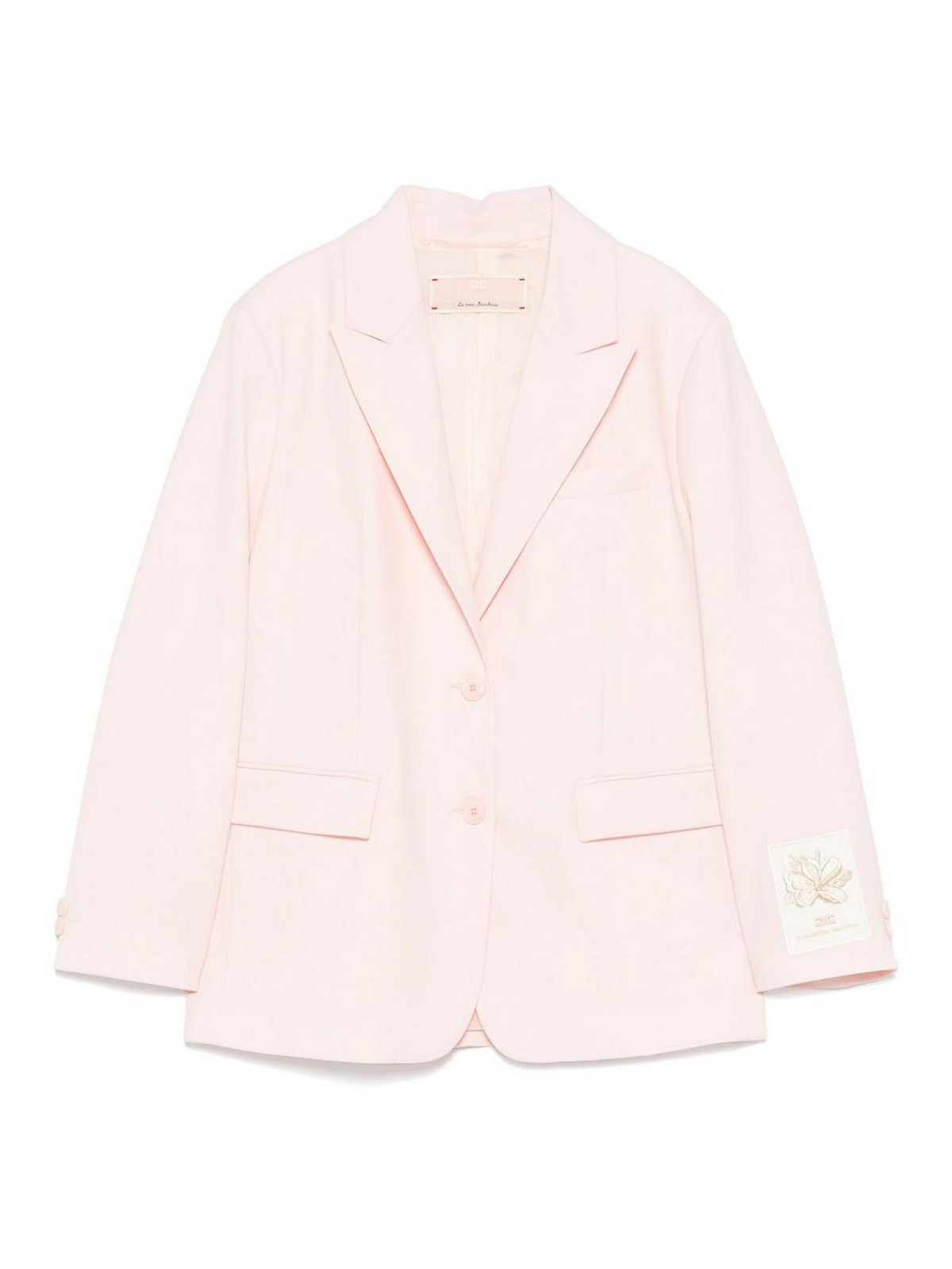 Pink Blazer With Logo EFGC0630ML019C036 (Elisabetta Franchi / ブレザー・ジャケット ) | Elisabetta Franchi (エリザベッタ フランキ)