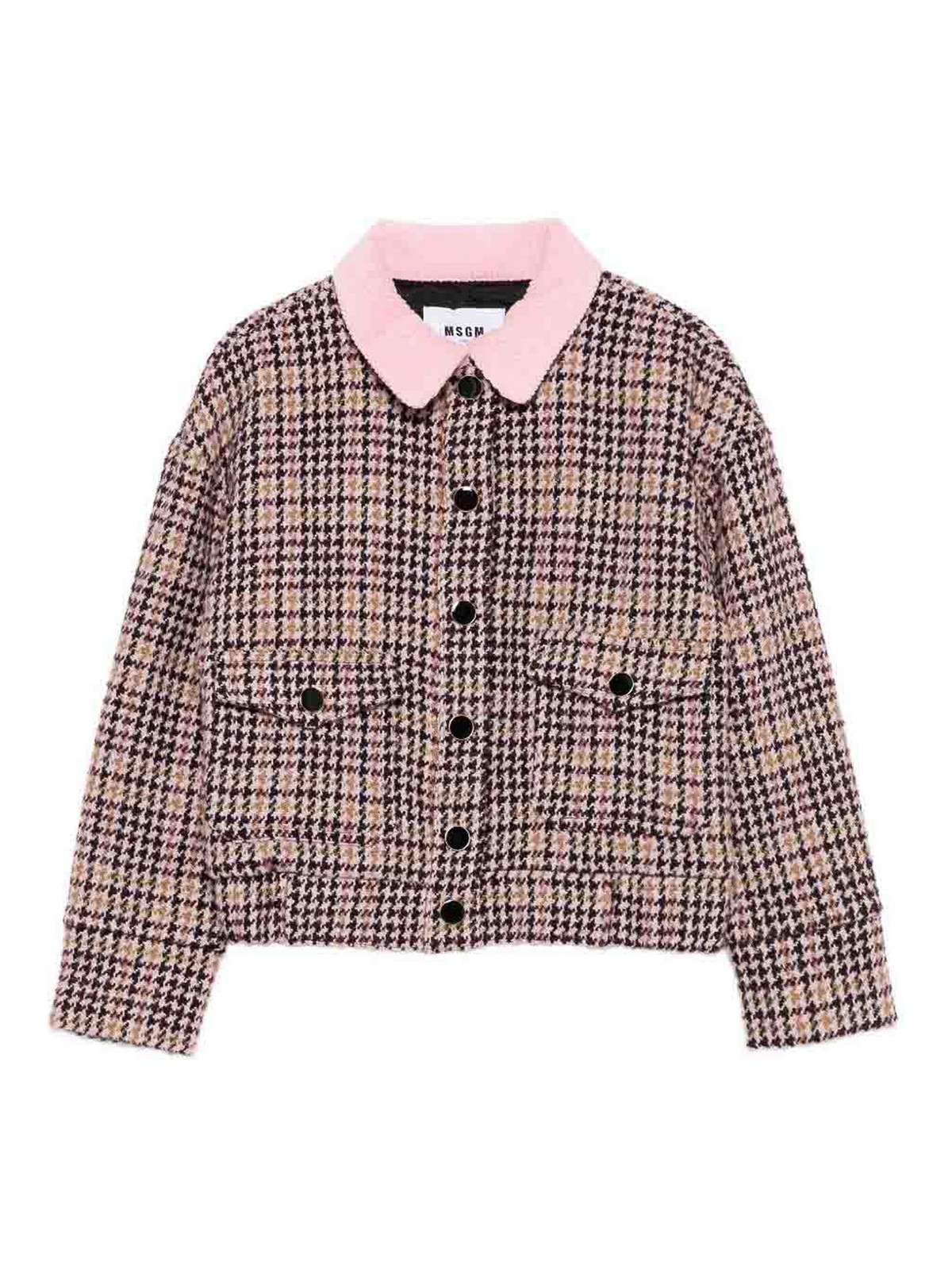Jacket with houndstooth motif F5MSJGCO139MS034 (MSGM / カジュアルジャケット ) | MSGM (エムエスジーエム)