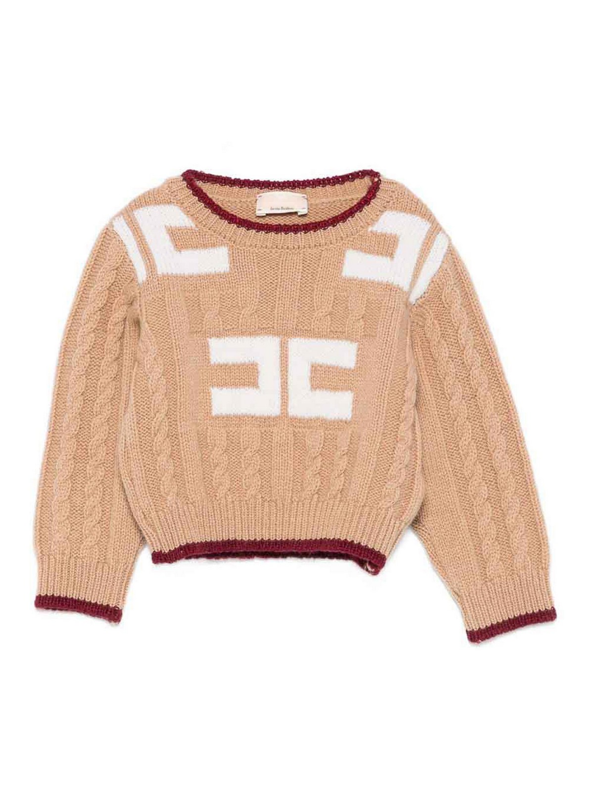 Pullover With Woven Knit EGMA044CFL230D765 (Elisabetta Franchi / ニット・セーター・カーディガン ) | Elisabetta Franchi (エリザベッタ フランキ)