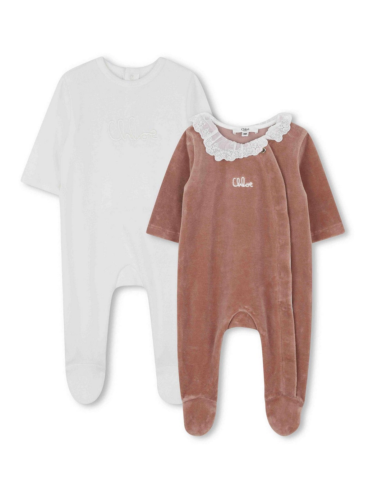 Set of rompers with logo C20775N02 (Chloé / ワンピース・ドレス・オールインワン ) | Chloé (クロエ)