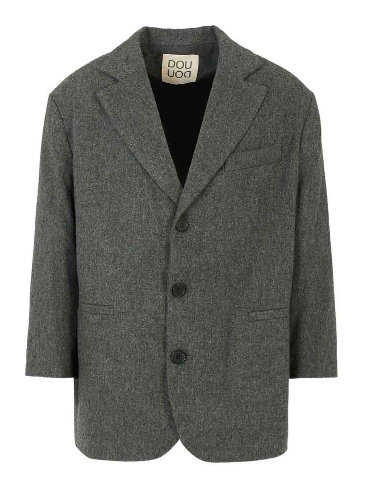 Single-breasted wool blazer DX2P14I0296808 (DOUUOD / ブレザー・ジャケット ) | DOUUOD (ドゥドゥ)