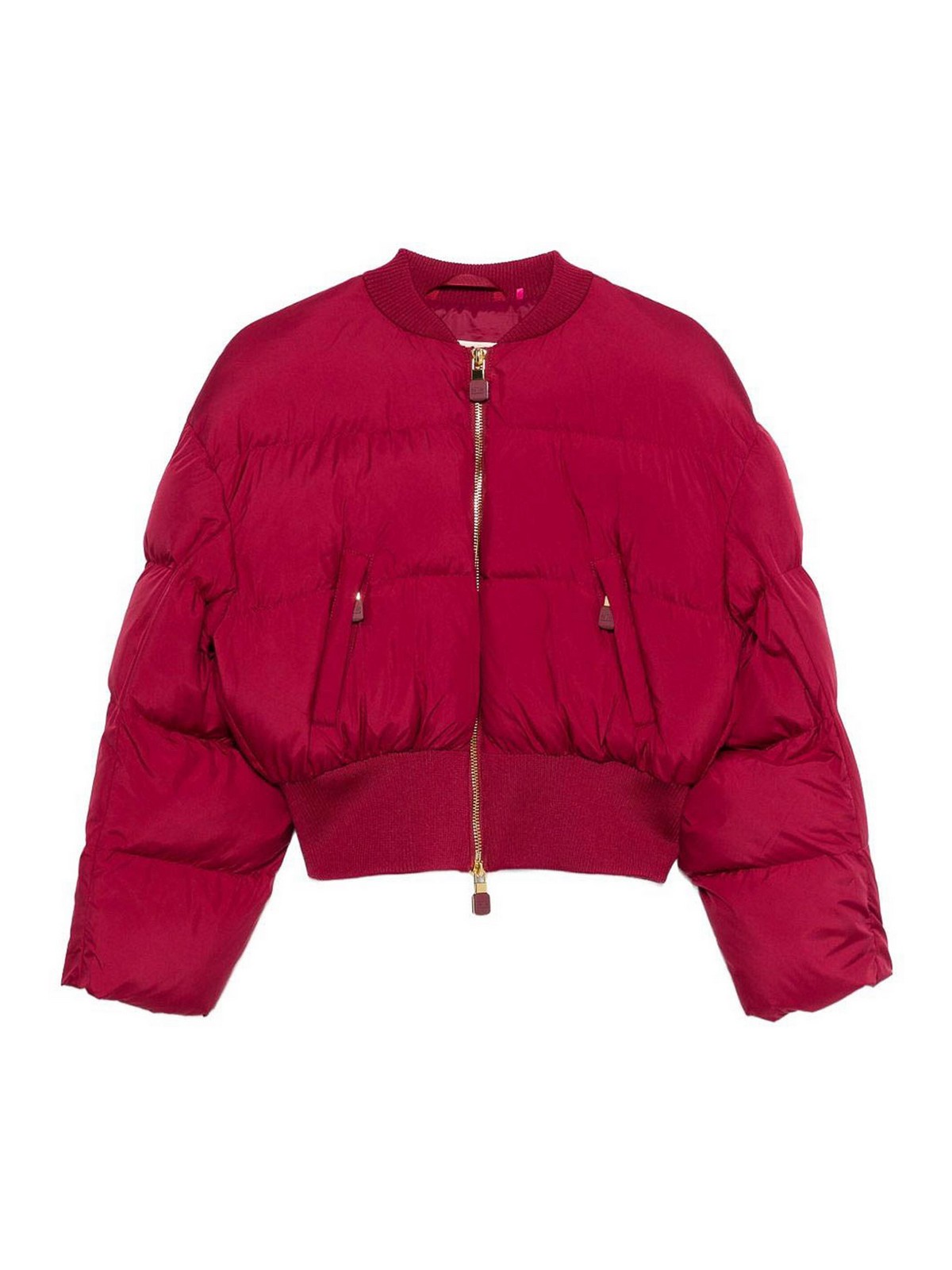 Quilted Crop Bomber Jacket EFGB131CNY2973029 (Elisabetta Franchi / ダウンジャケット・コート ) | Elisabetta Franchi (エリザベッタ フランキ)