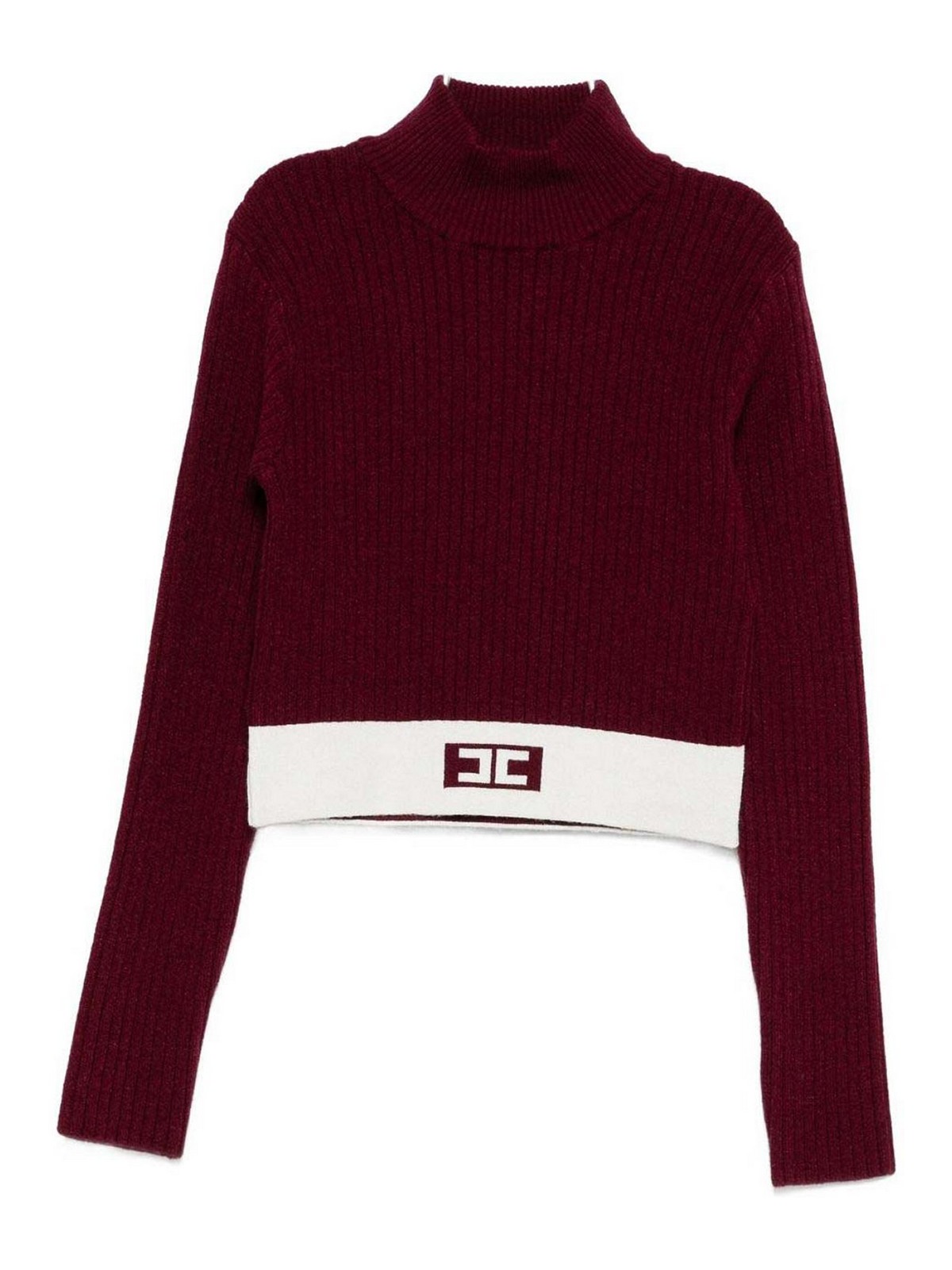 Pullover with logo EFMA173CFL0403077 (Elisabetta Franchi / ニット・セーター・カーディガン ) | Elisabetta Franchi (エリザベッタ フランキ)