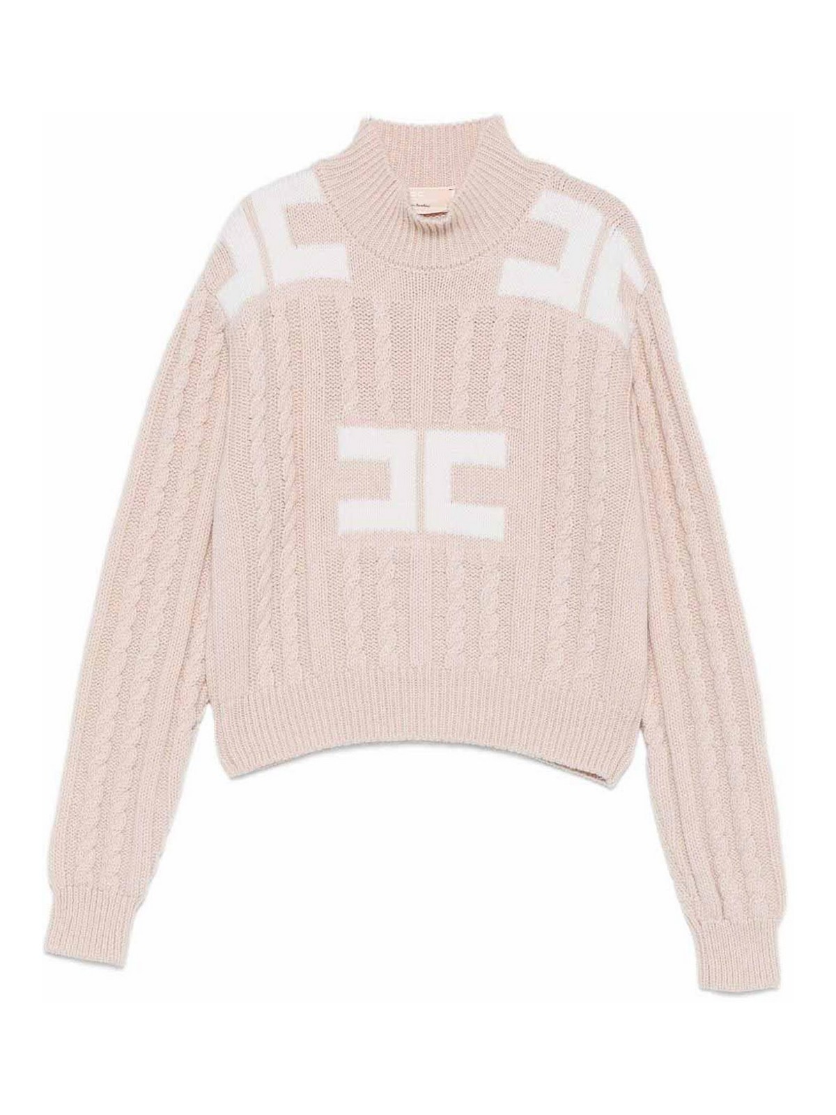 Pullover with logo EFMA171CFL230D749 (Elisabetta Franchi / ニット・セーター・カーディガン ) | Elisabetta Franchi (エリザベッタ フランキ)