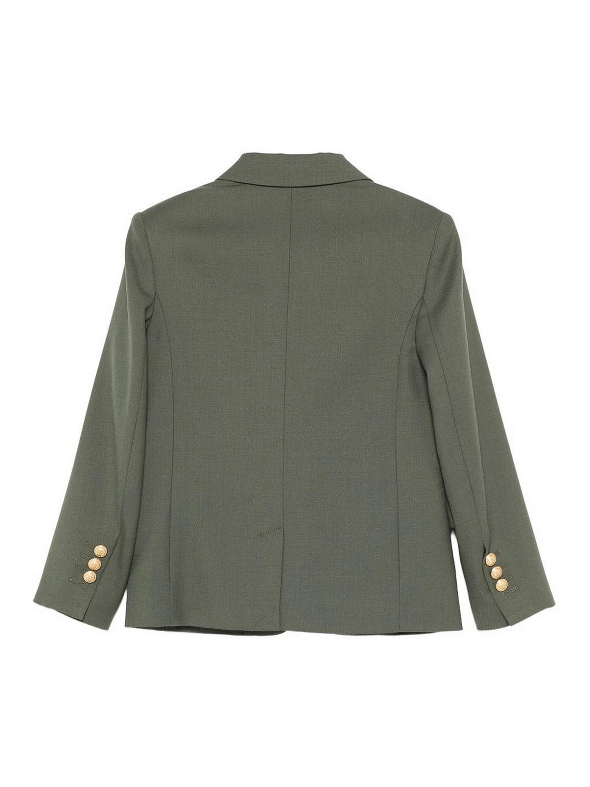 Green Single-Breasted Blazer BX2P74I0196762OR (Balmain / ブレザー・ジャケット ) | Balmain (バルマン)(1)